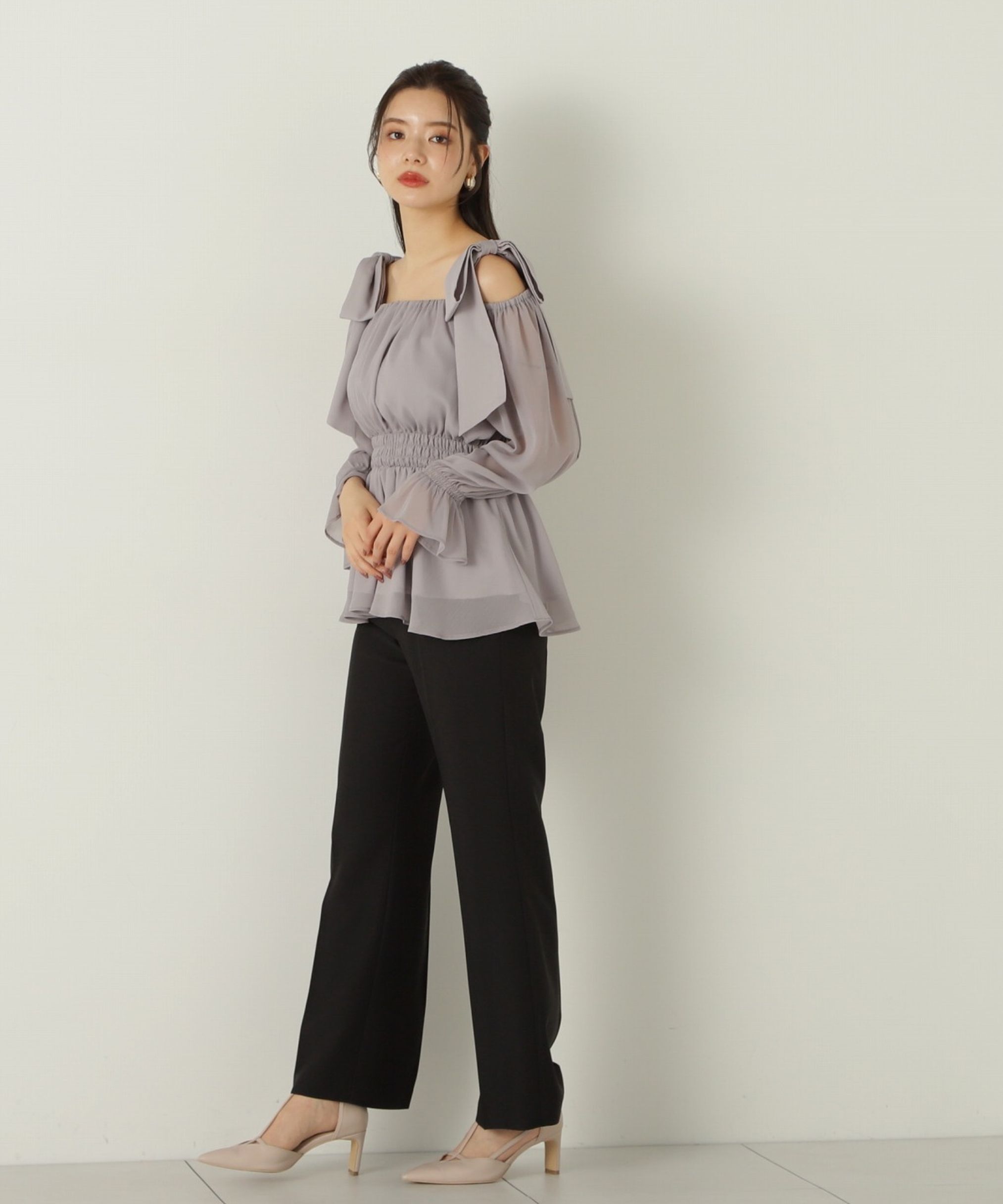 PROPORTION BODY DRESSING「前リボンパンツセットアップ24AW」|ワンピース|