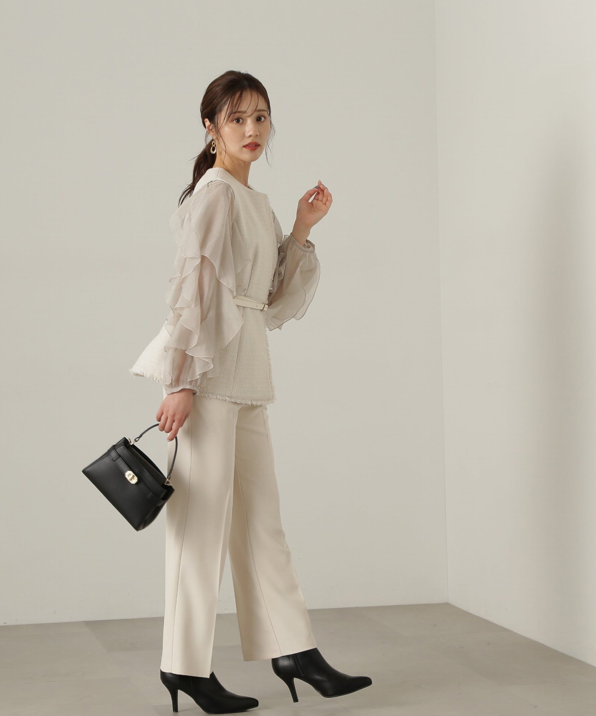 PROPORTION BODY DRESSING「前リボンパンツセットアップ24AW」|ワンピース|