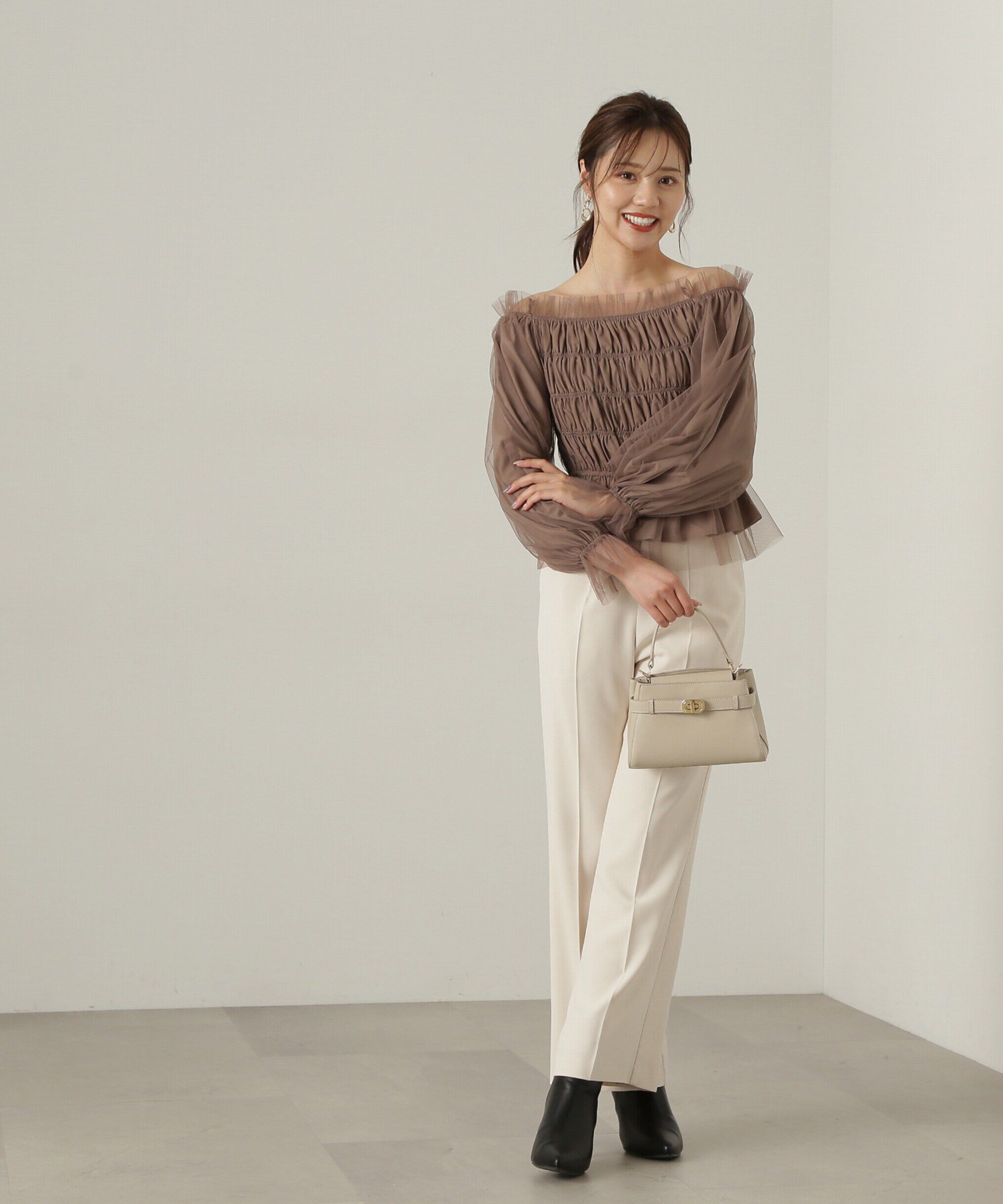 PROPORTION BODY DRESSING「前リボンパンツセットアップ24AW」|ワンピース|