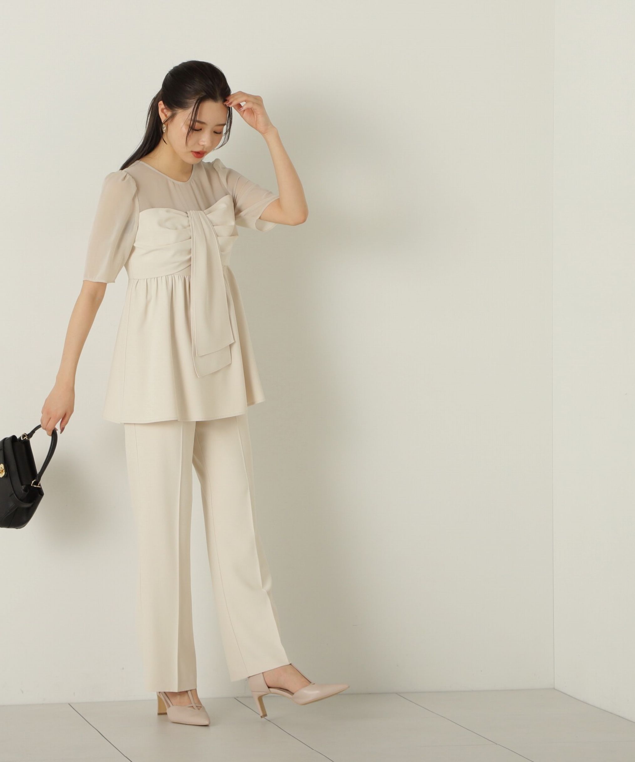 PROPORTION BODY DRESSING「前リボンパンツセットアップ24AW」|ワンピース|