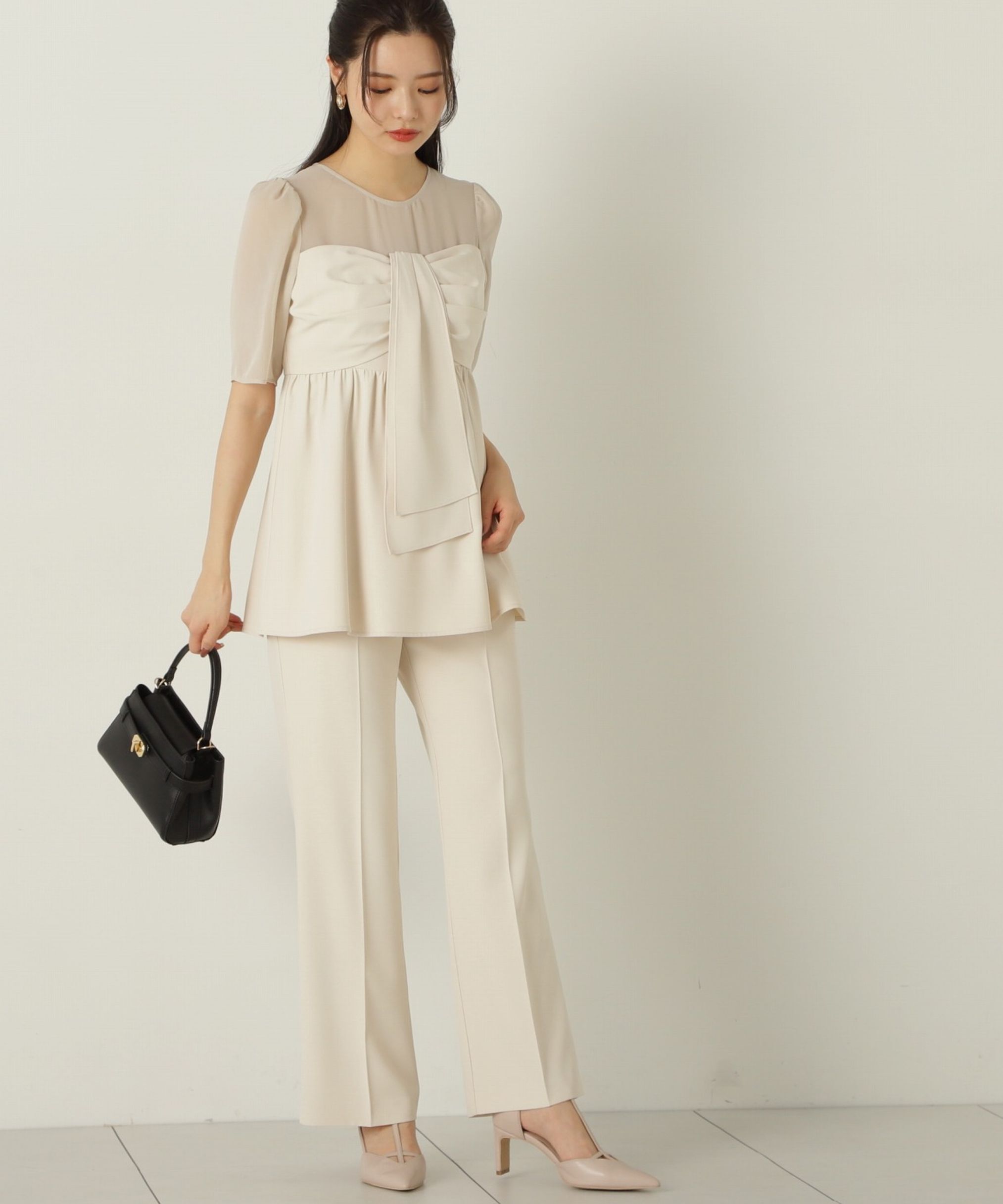 PROPORTION BODY DRESSING「前リボンパンツセットアップ24AW」|ワンピース|