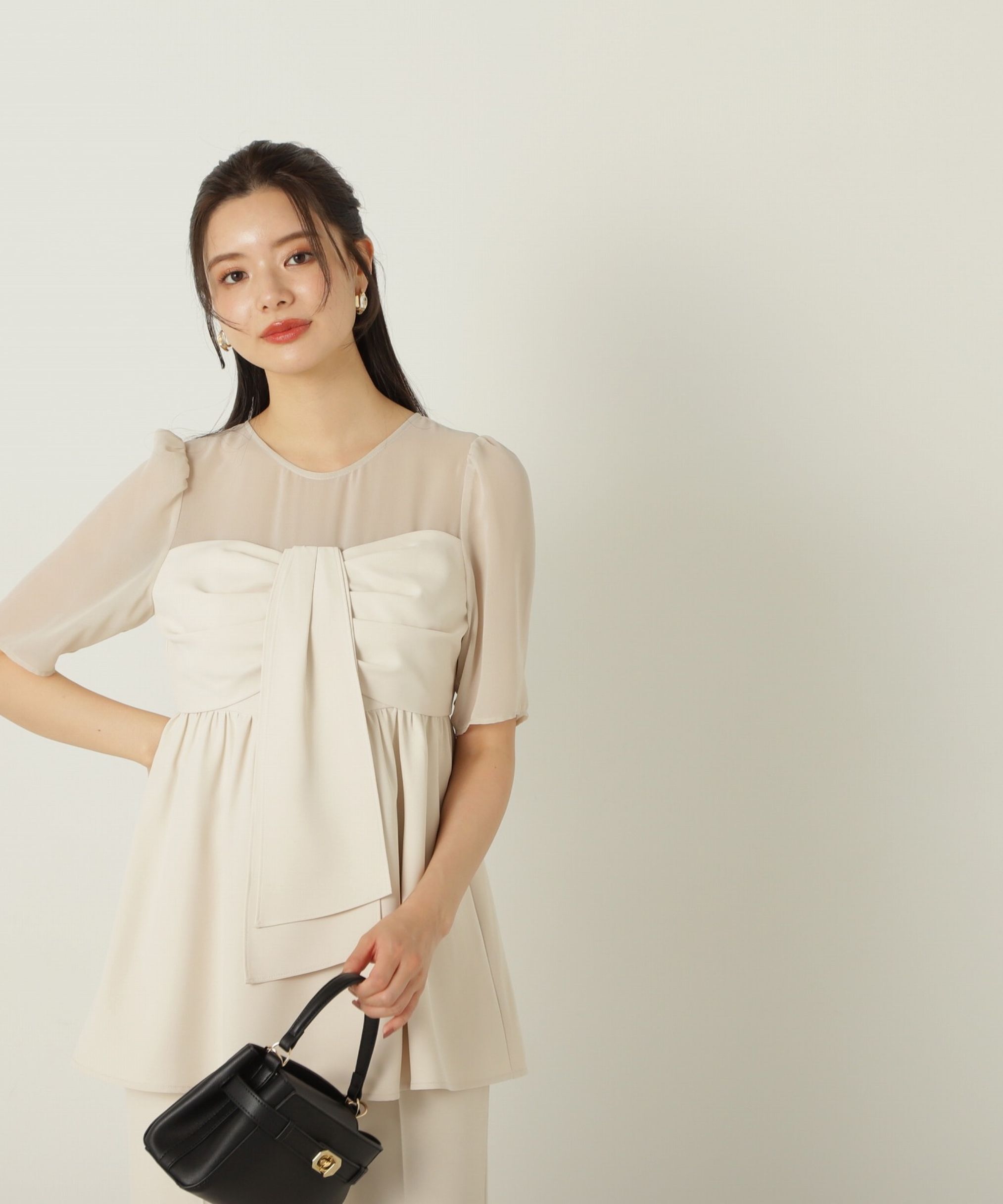 PROPORTION BODY DRESSING「前リボンパンツセットアップ24AW」|ワンピース|