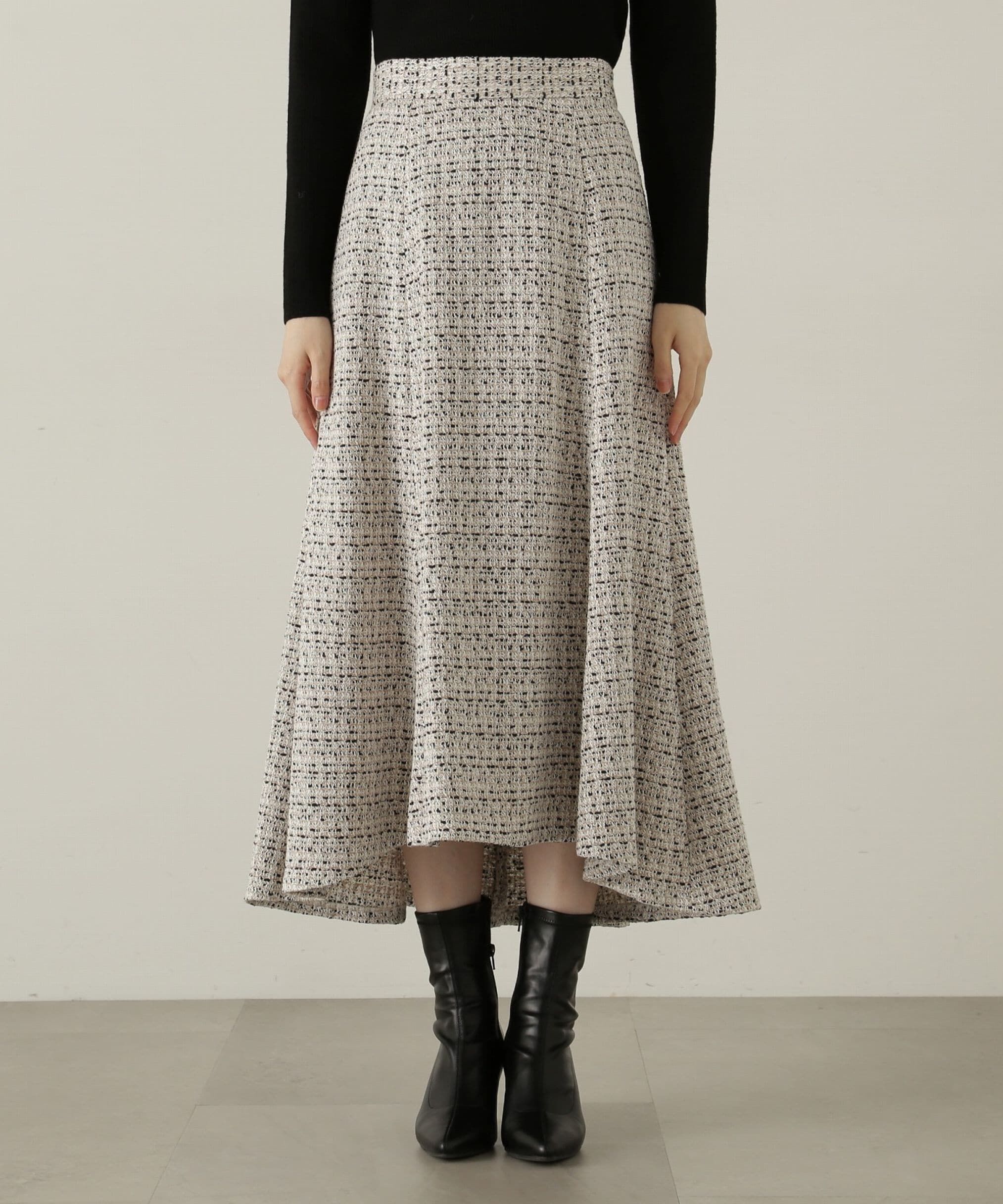 PROPORTION BODY DRESSING「ミックスツイードフレアスカート　24AW」|スカート|