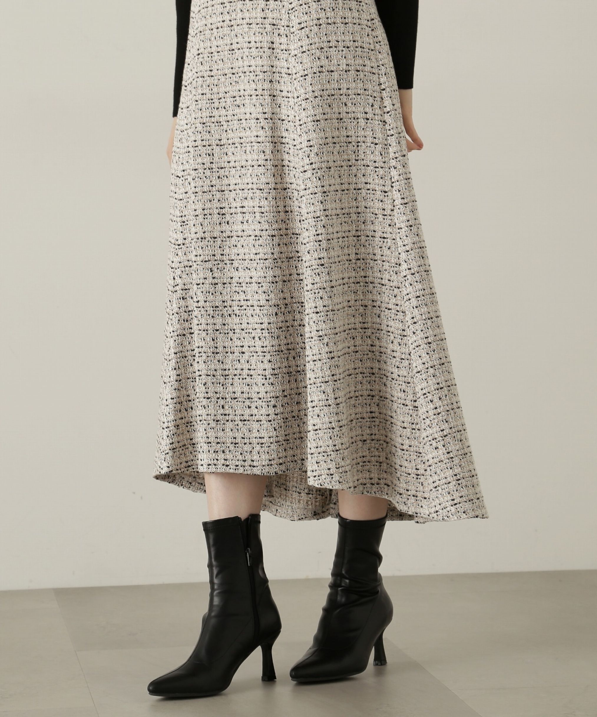 PROPORTION BODY DRESSING「ミックスツイードフレアスカート　24AW」|スカート|