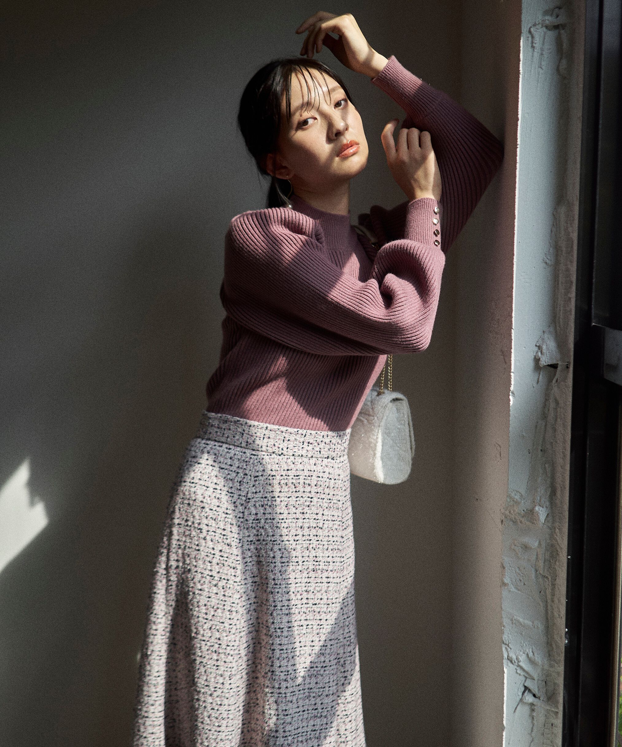 PROPORTION BODY DRESSING「ミックスツイードフレアスカート　24AW」|スカート|