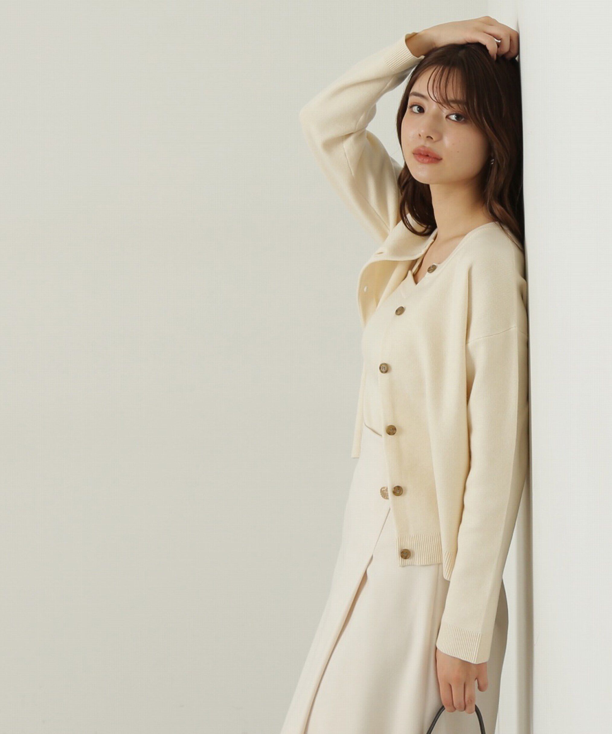 PROPORTION BODY DRESSING「ジャガード20241204カーディガン」|カーディガン|エクリュ1