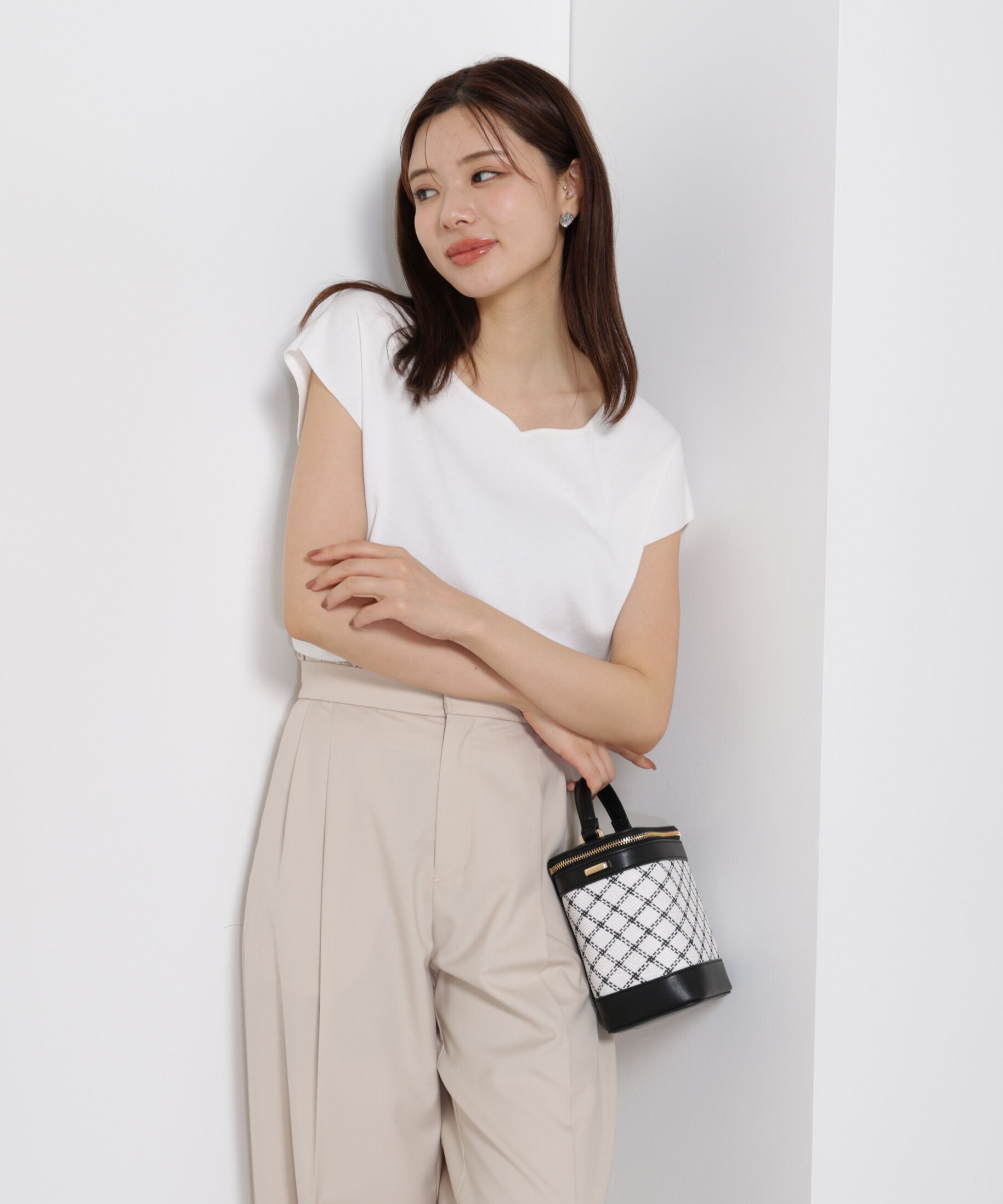 PROPORTION BODY DRESSING「ハートカットフレンチ総針ニット」|ニット・セーター|