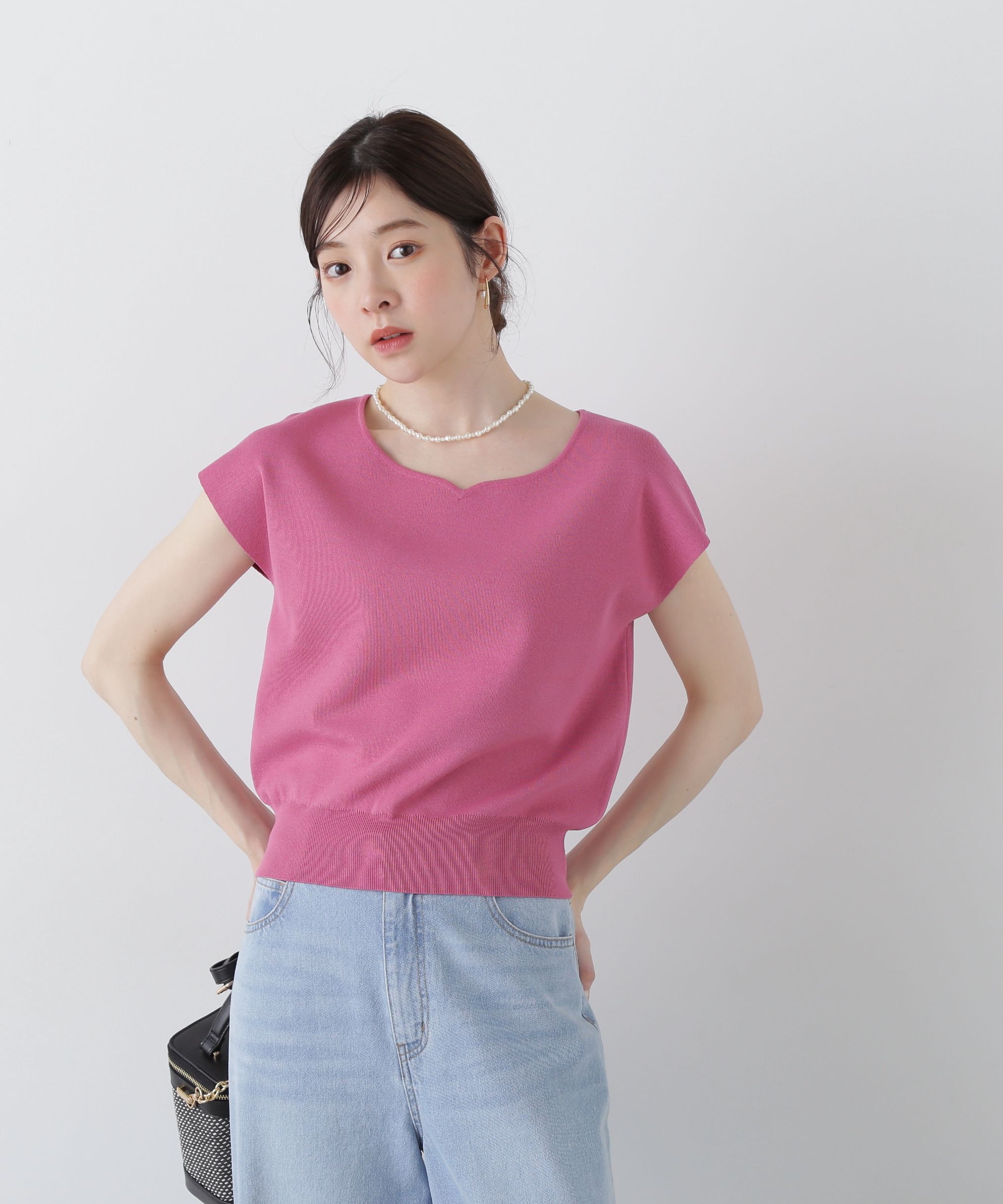 PROPORTION BODY DRESSING「ハートカットフレンチ総針ニット」|ニット・セーター|