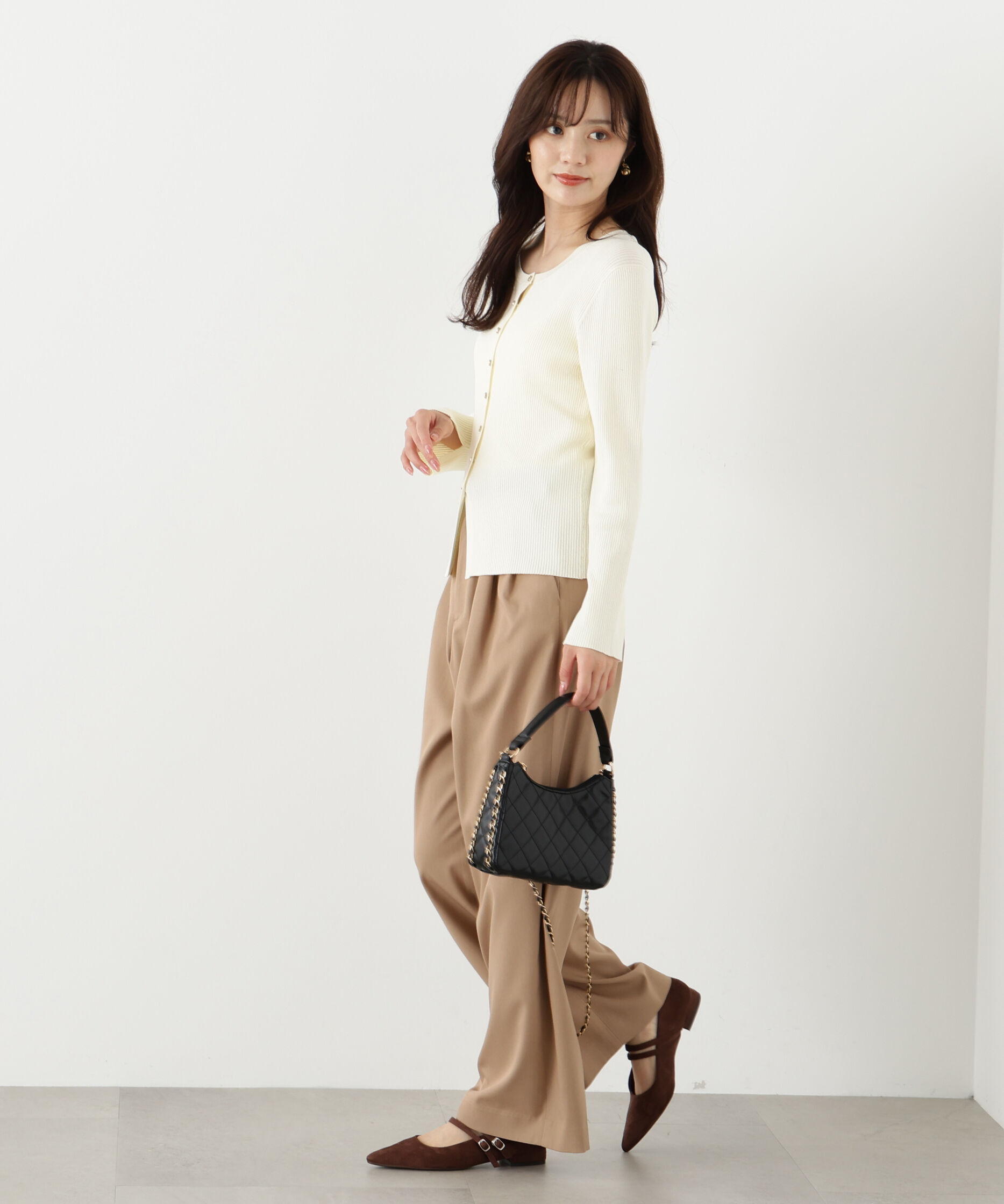 PROPORTION BODY DRESSING「フロント釦カーディガン」|カーディガン|