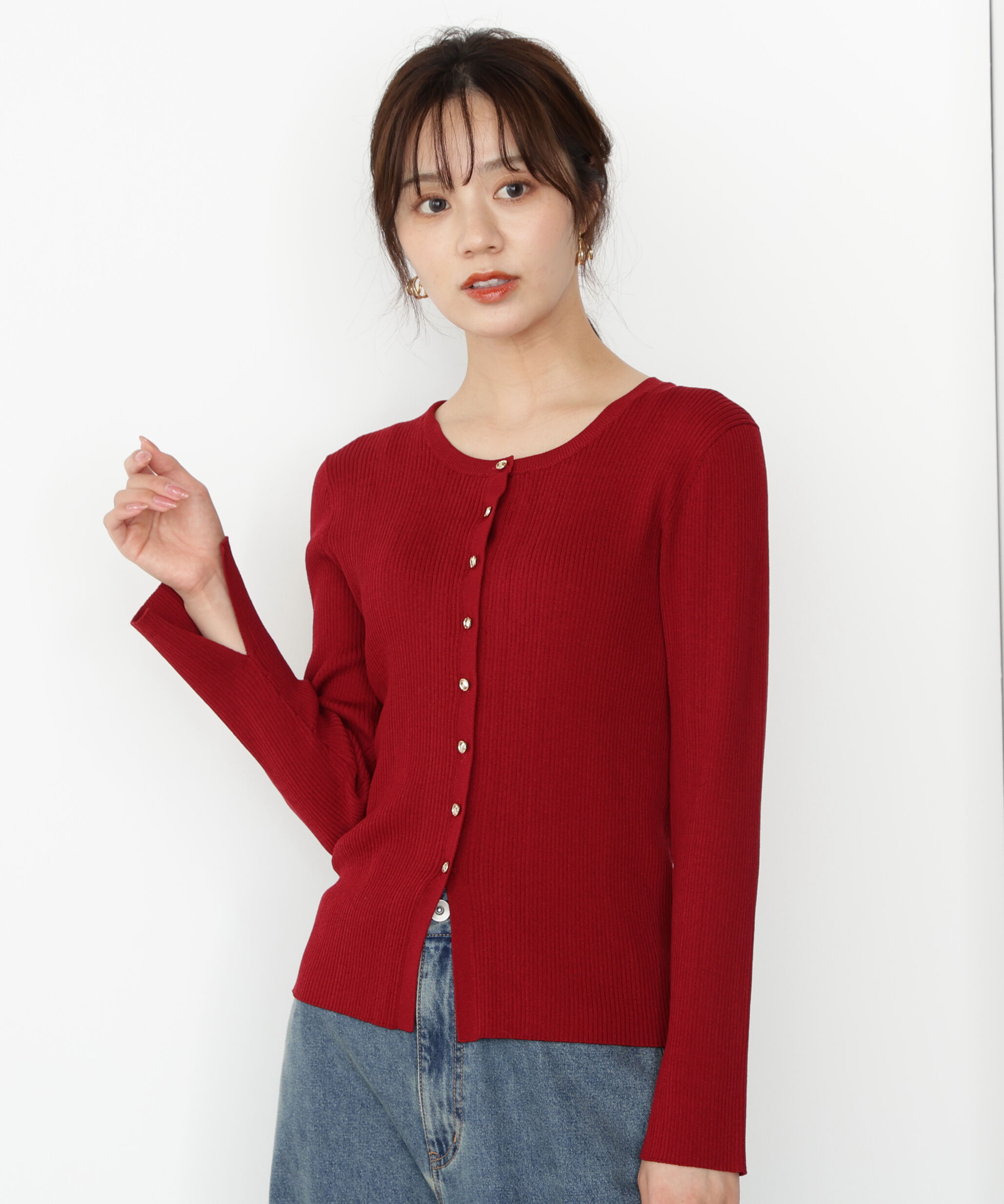 PROPORTION BODY DRESSING「フロント釦カーディガン」|カーディガン|