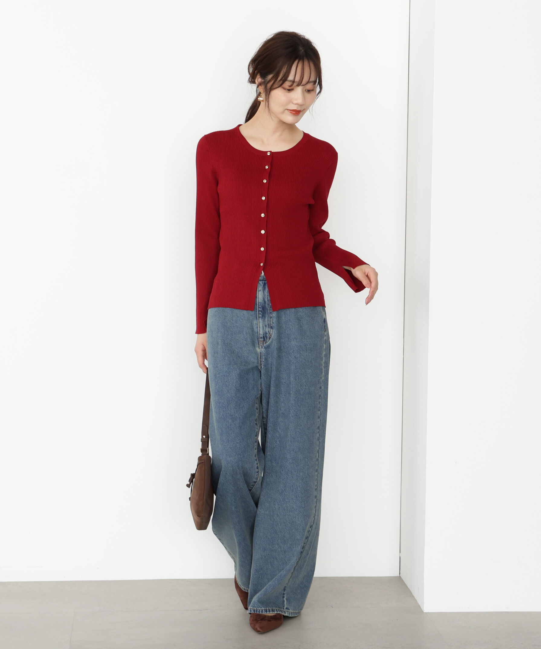 PROPORTION BODY DRESSING「フロント釦カーディガン」|カーディガン|