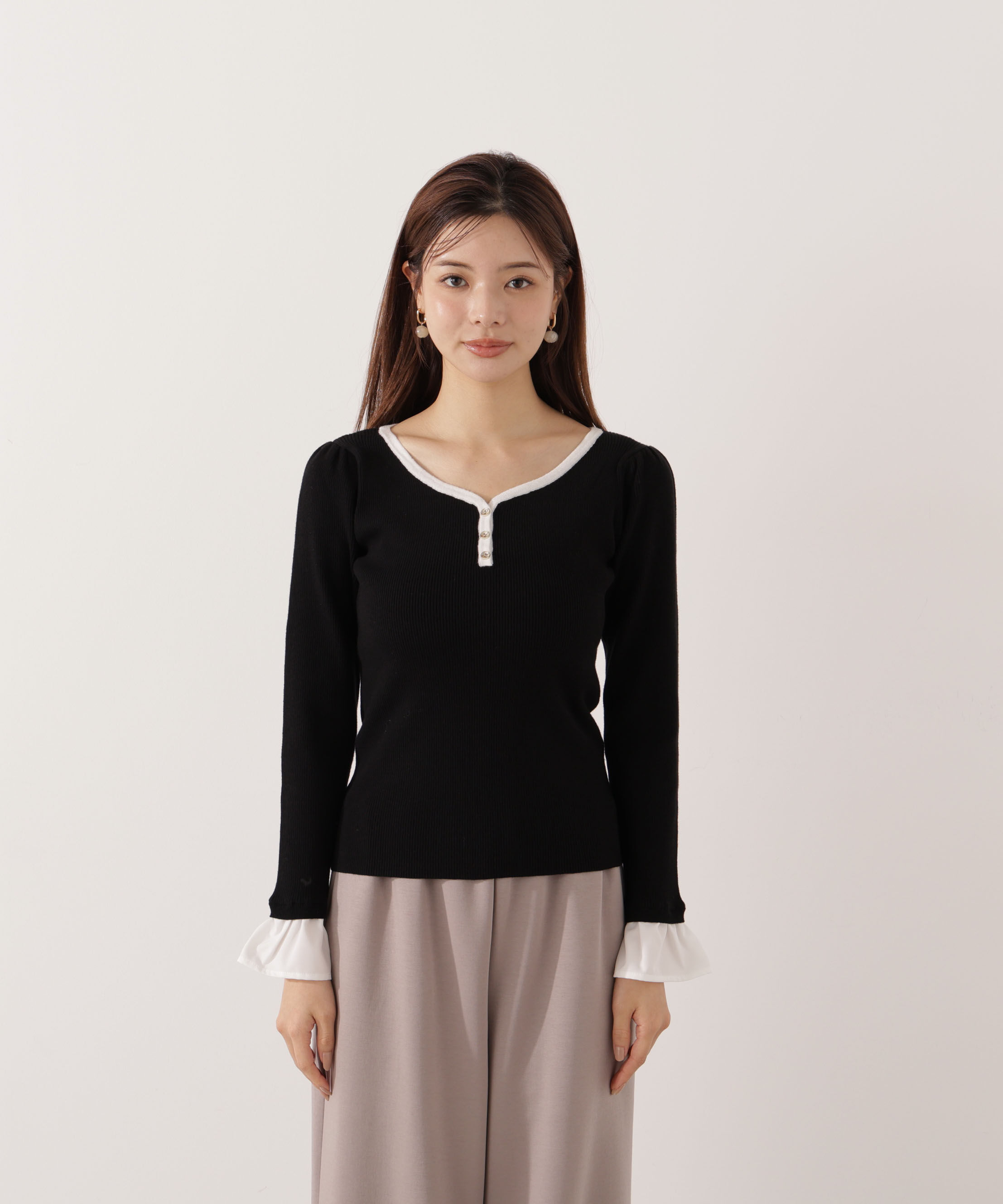 PROPORTION BODY DRESSING「異素材スリーブニット 25AW」|ニット・セーター|