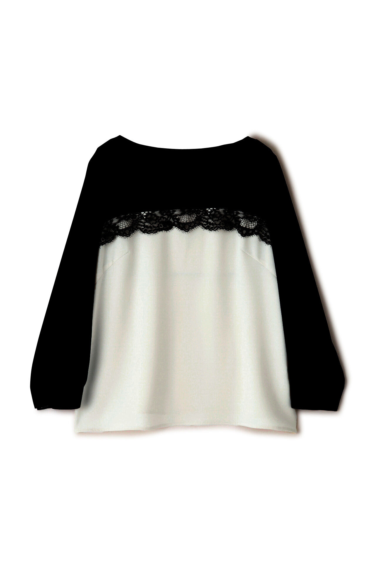  「◆バイカラーレースコンビブラウス」|シャツ・ブラウス|