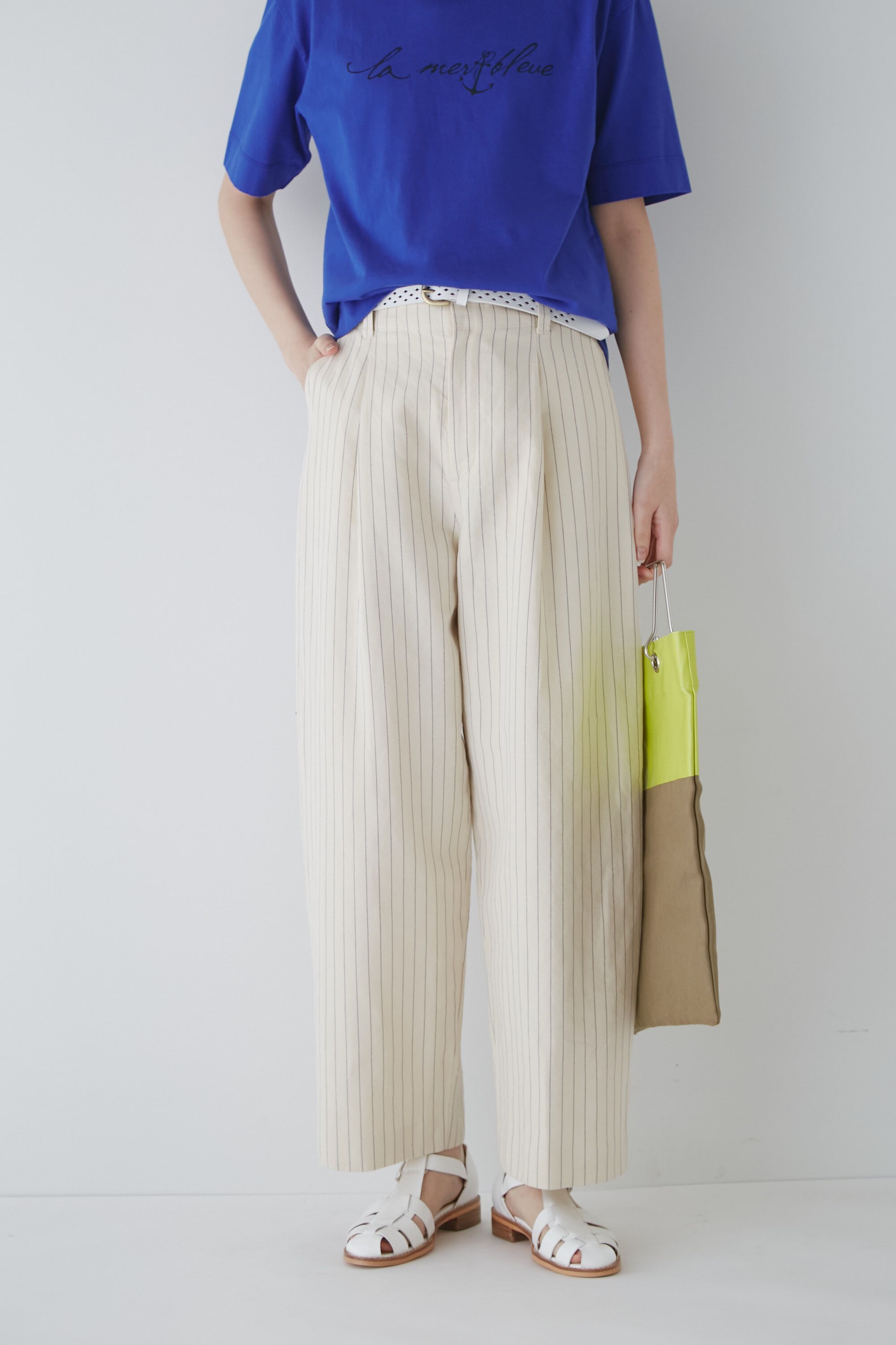  「◆綿麻ストライプパンツ」|その他|エクリュ&times;パ  3