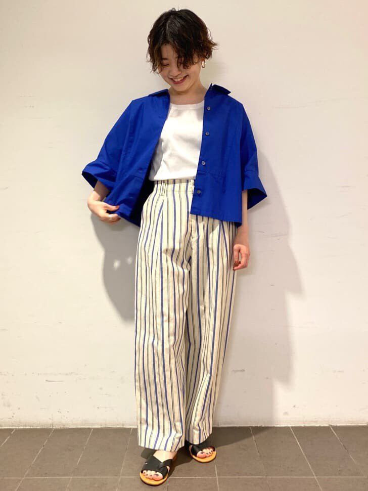  「◆綿麻ストライプパンツ」|その他|