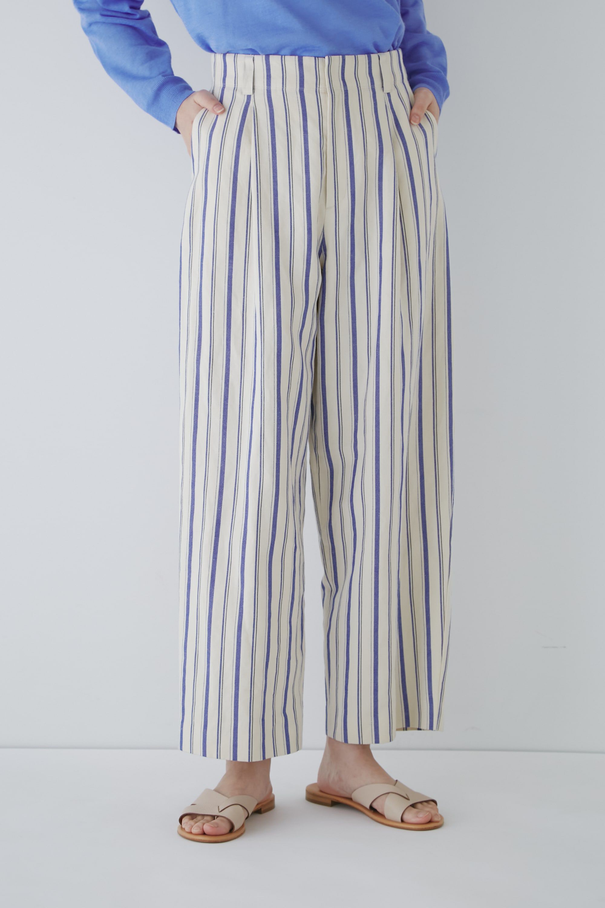  「◆綿麻ストライプパンツ」|その他|