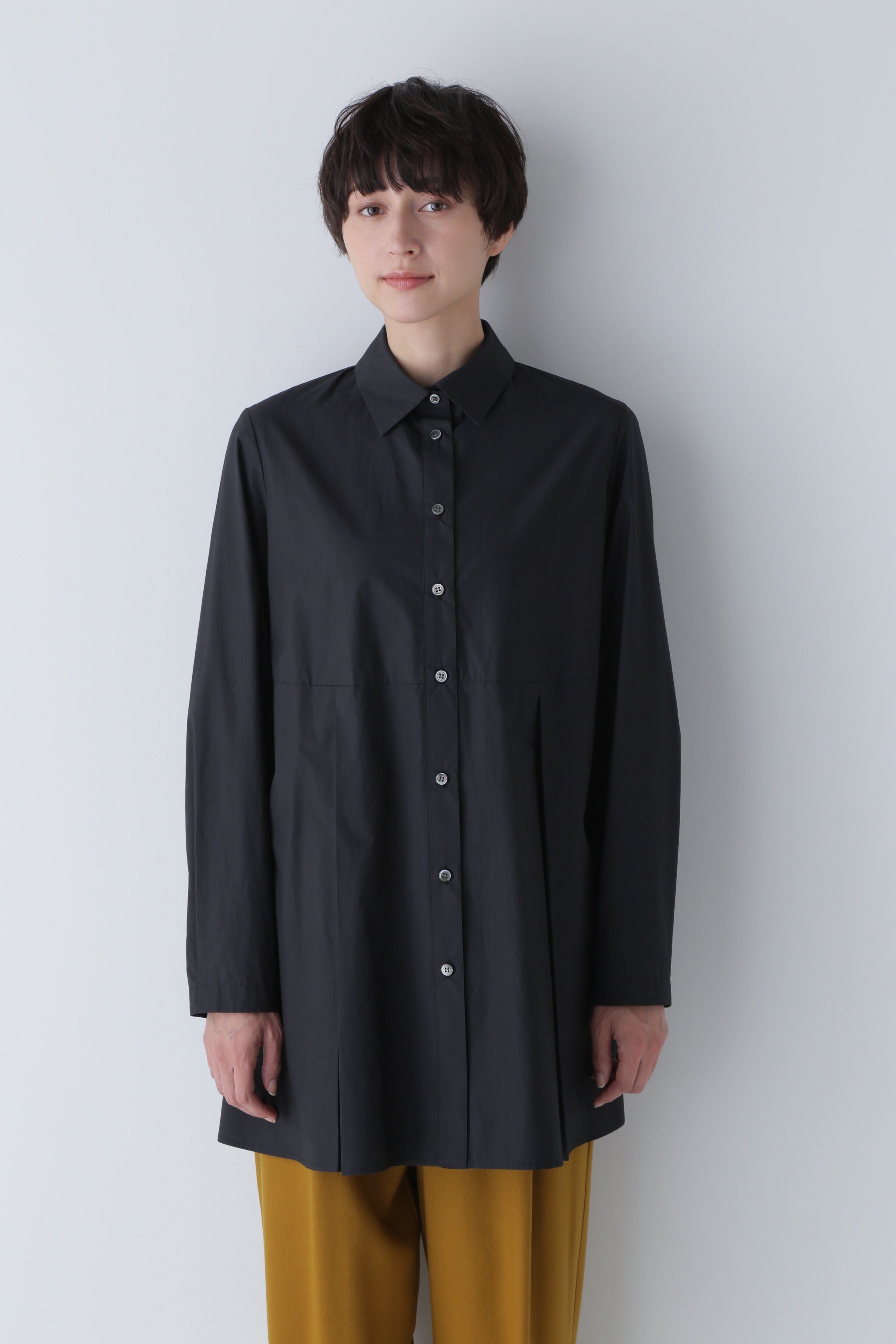  「◆ボックスタックロングブラウス」|シャツ・ブラウス|