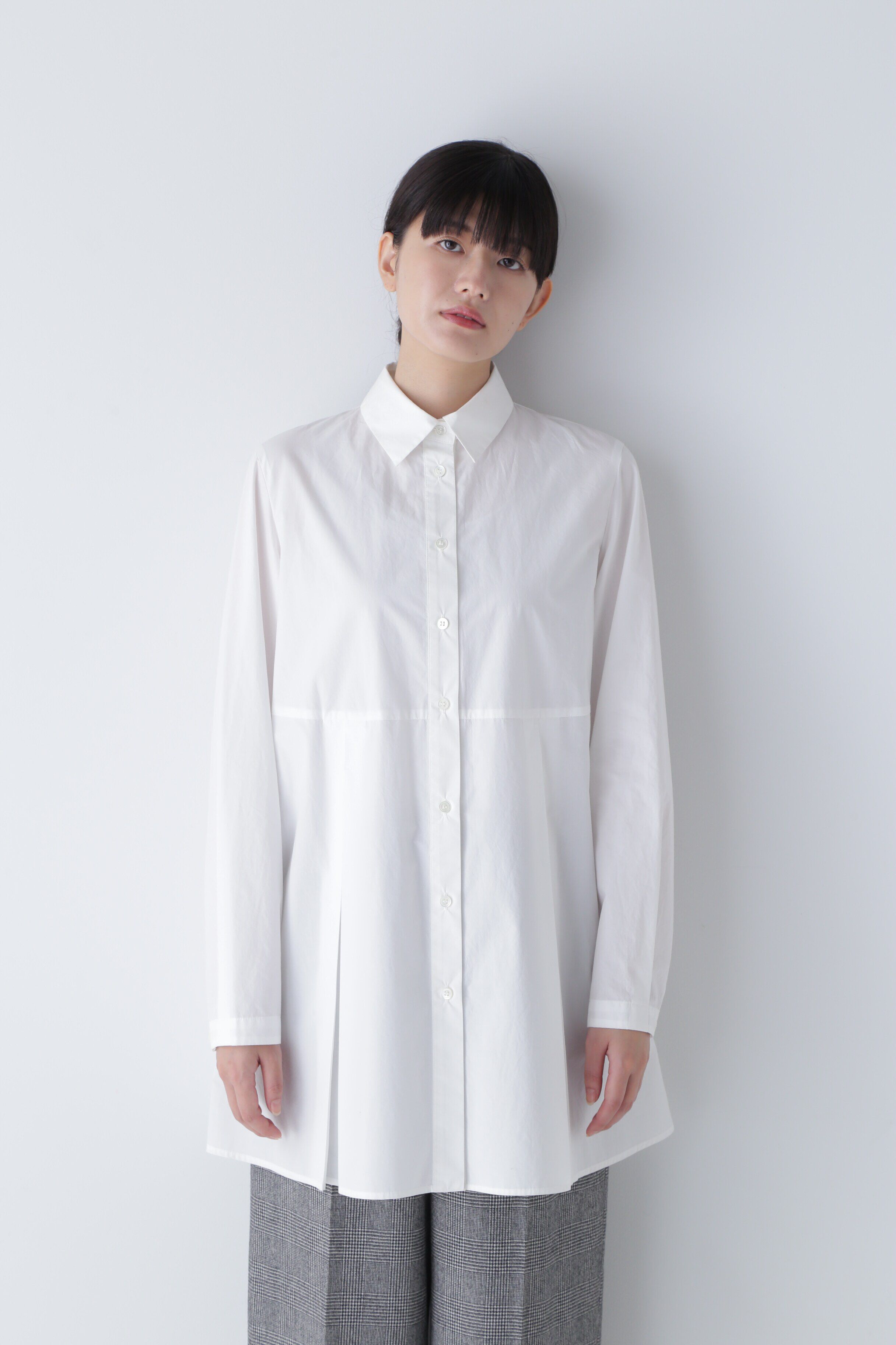  「◆ボックスタックロングブラウス」|シャツ・ブラウス|