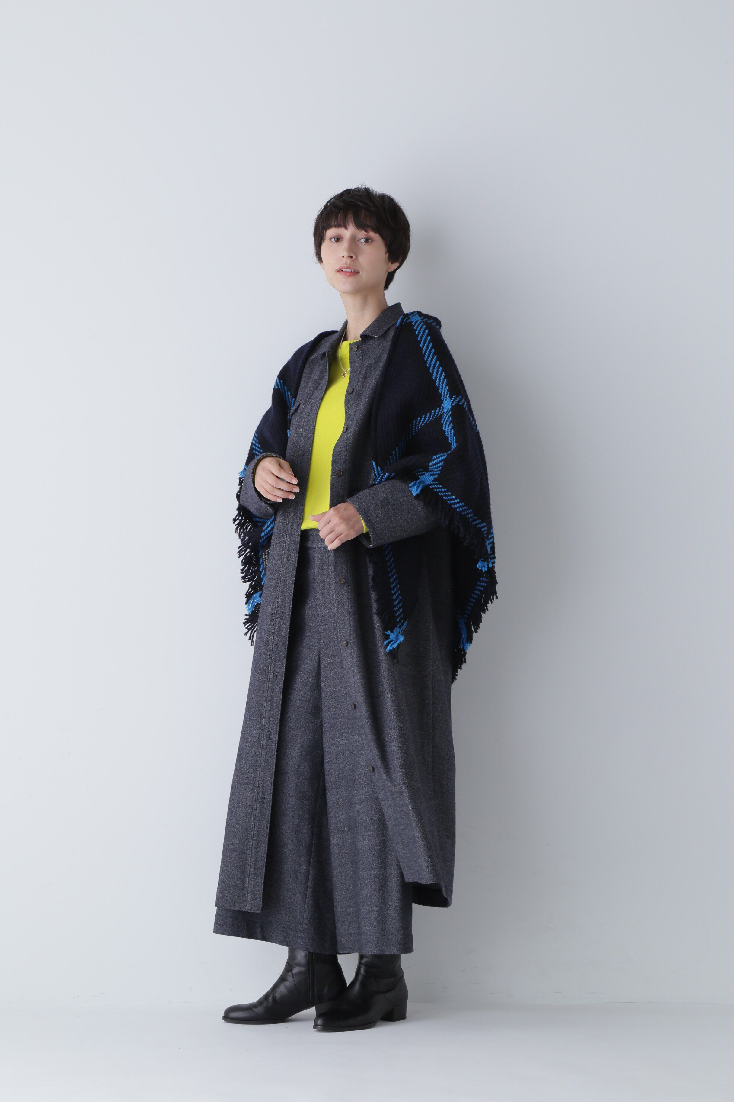  「◆セミ梳毛ツイルワンピース」|ワンピース|