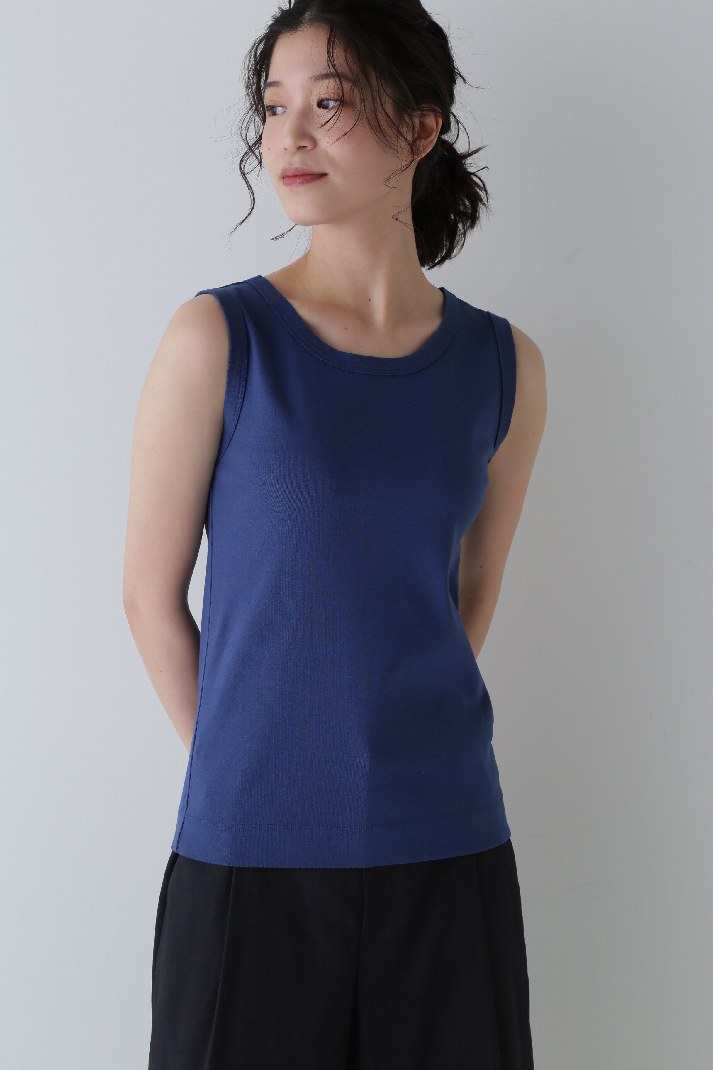  「◆オーガニックコットンタンクトップ」|Tシャツ・カットソー|ブルー