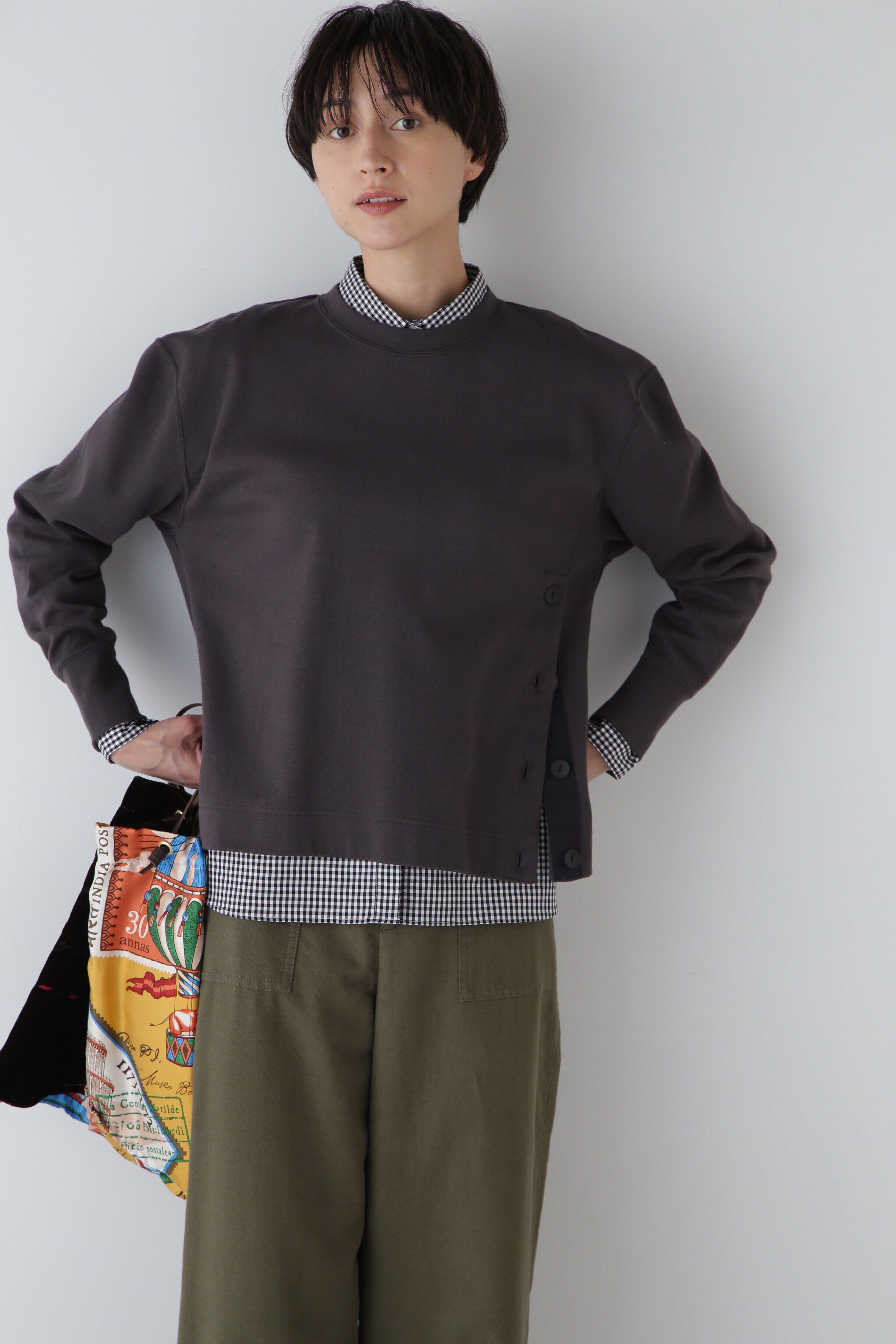  「◆C/エコペットダンボールサイドボタンプルオーバー」|Tシャツ・カットソー|