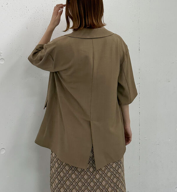 archives「ハーフスリーブ麻調テーラードジャケット」|テーラードジャケット|