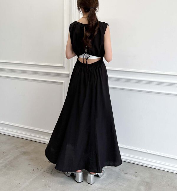 archives「バックシャンノースリワンピース」|ワンピース|BLACK