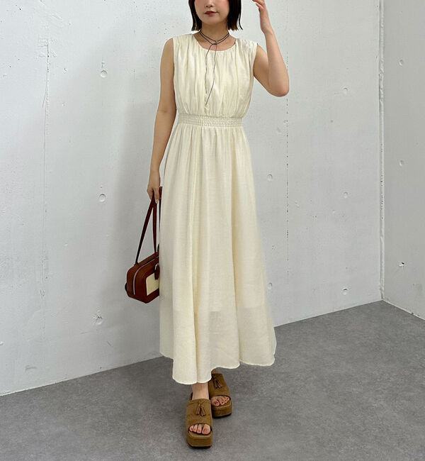 archives「バックシャンノースリワンピース」|ワンピース|IVORY