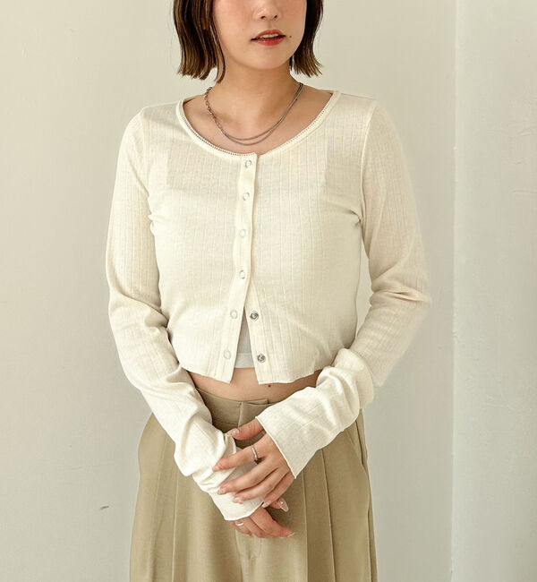 archives「針抜きカットカーディガン」|Tシャツ・カットソー|