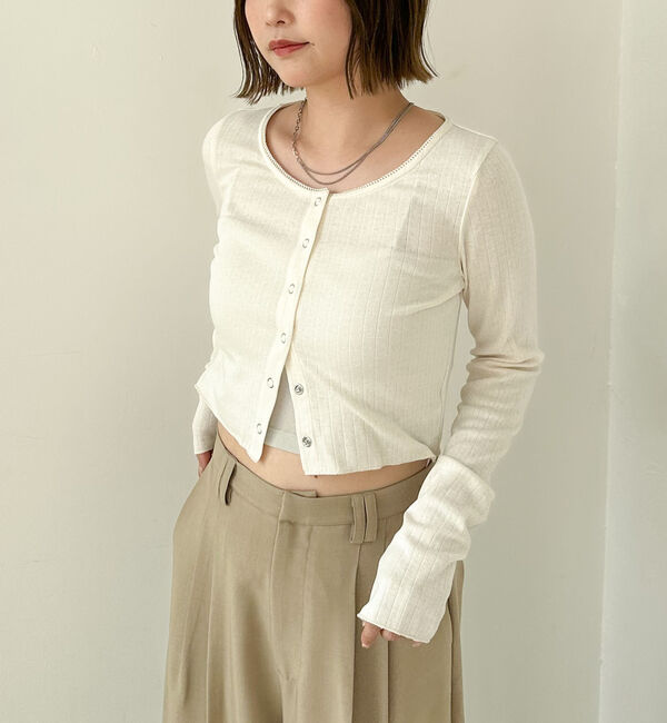 archives「針抜きカットカーディガン」|Tシャツ・カットソー|