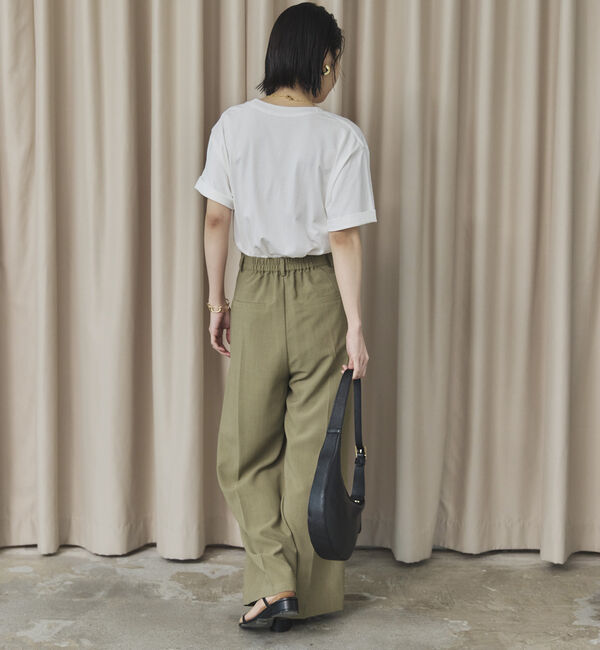 Doux archives「リネンライク２タックワイドパンツ」|チノ|