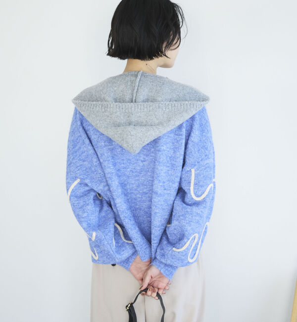 Doux archives「コード刺繍クロップドニットプルオーバー」|ニット・セーター|