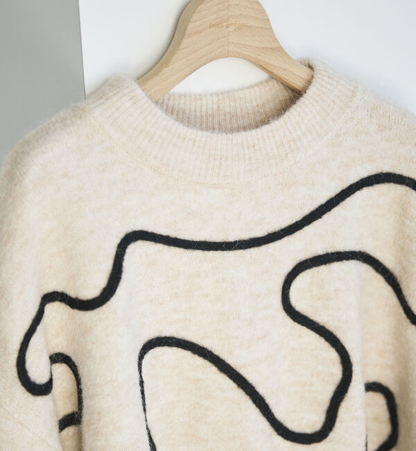 Doux archives「コード刺繍クロップドニットプルオーバー」|ニット・セーター|