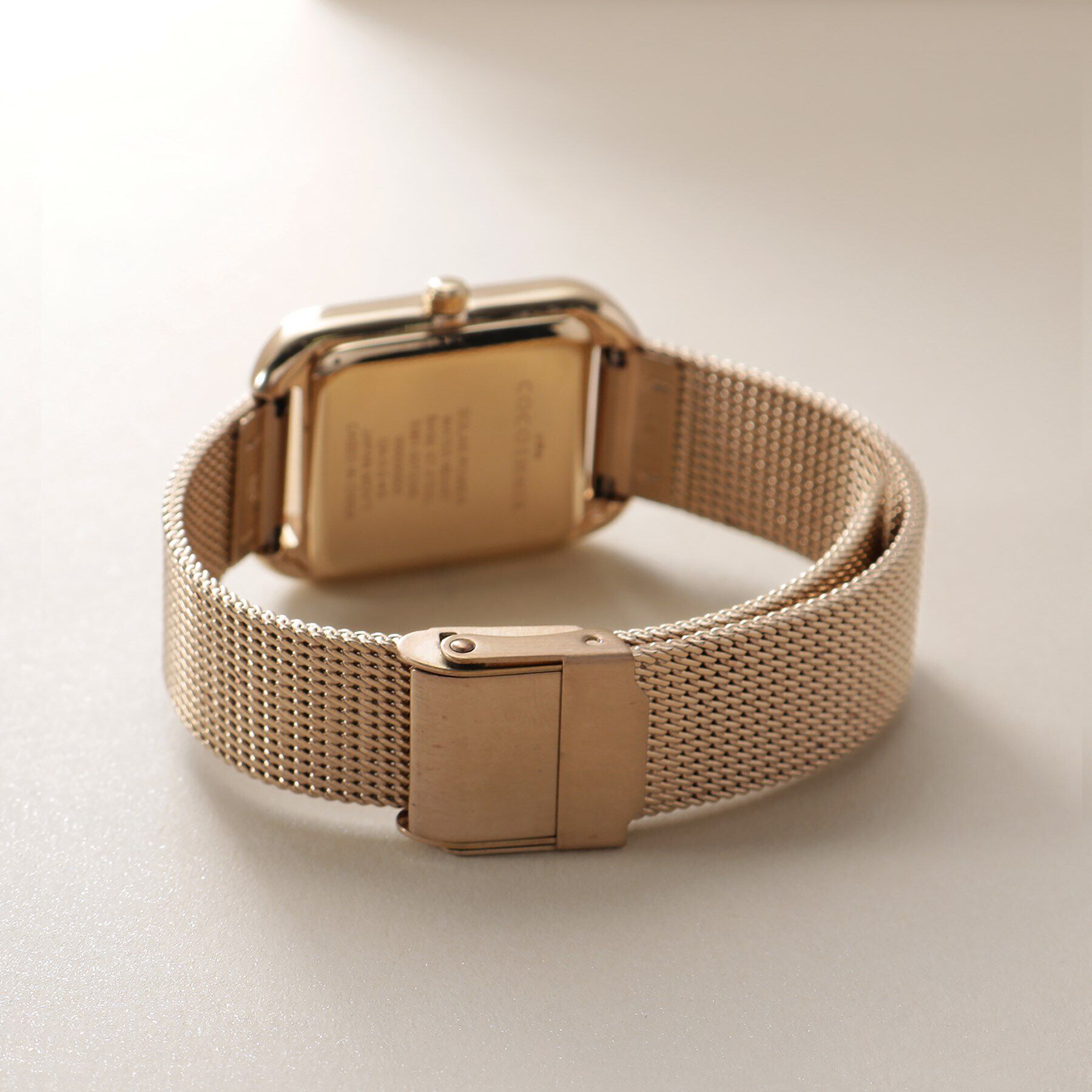 COCOSHNIK「RGスクエアメッシュベルト ウォッチ（ブラック）」|腕時計|