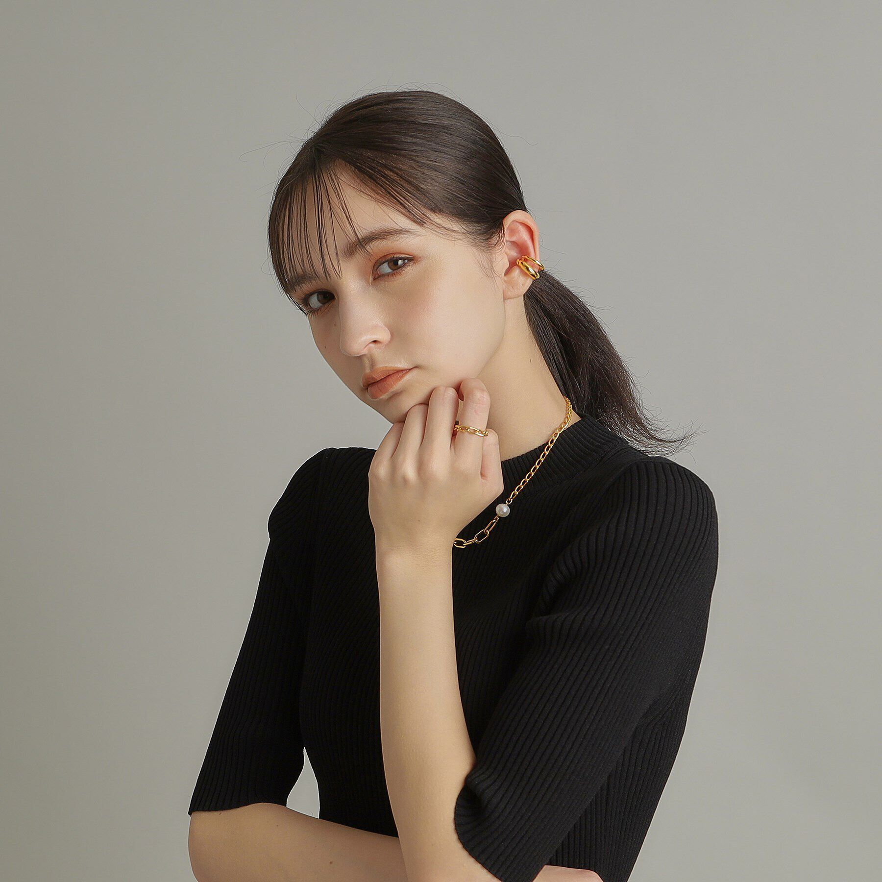 COCOSHNIK ONKITSCH「シルバー チェーンリング ロングカーブ GP」|リング|