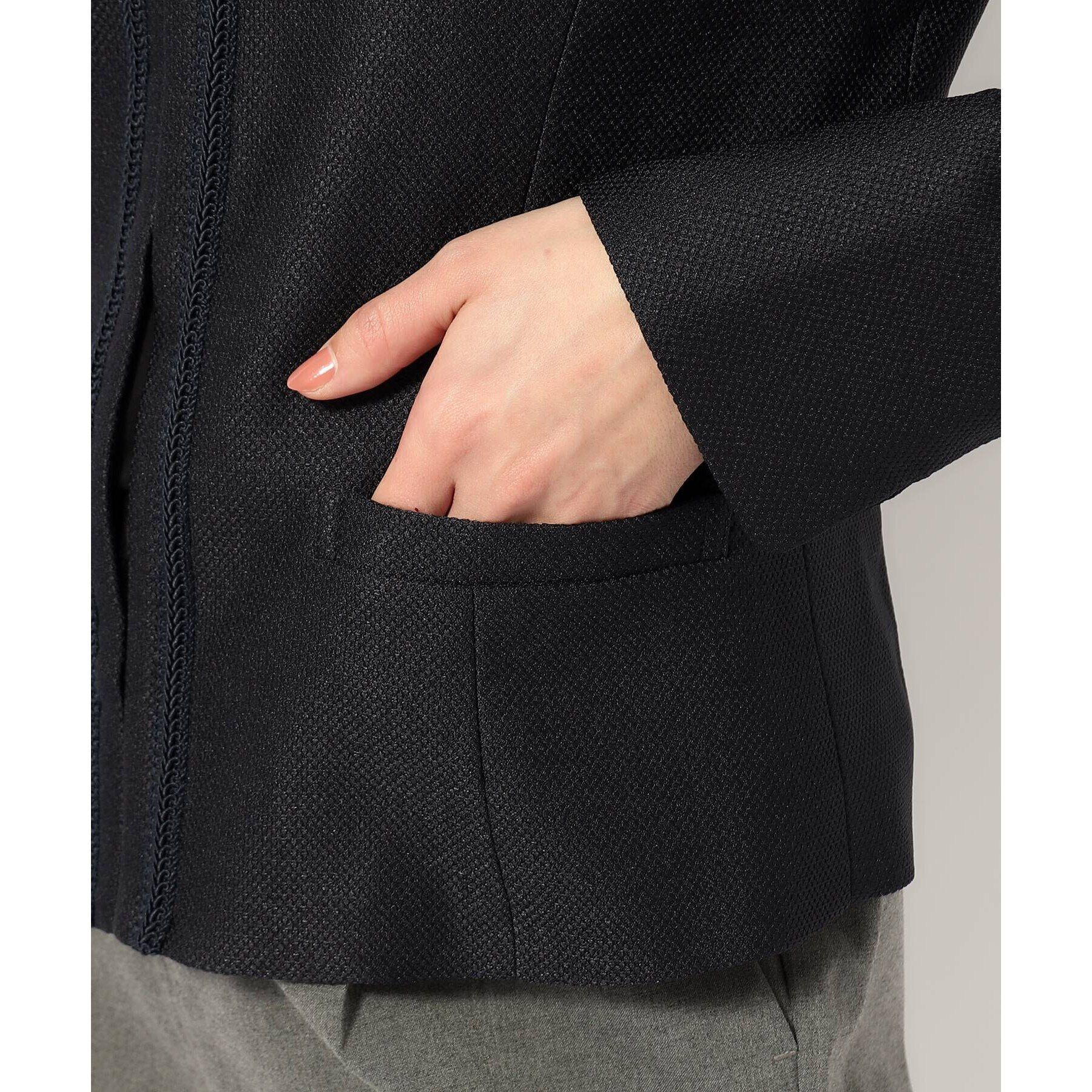 SHOO･LA･RUE「【S-5L/洗える】らくドビーノーカラージャケット」|ノーカラージャケット|