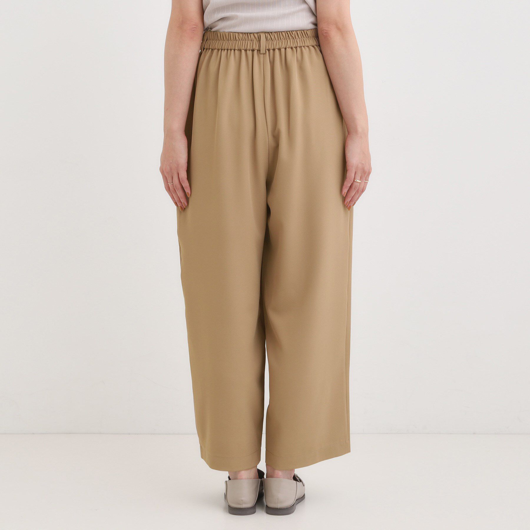 SHOO･LA･RUE「【S-LL/ひんやり】腰まわりや太ももを自然にカバー タックワイドパンツ」|その他|