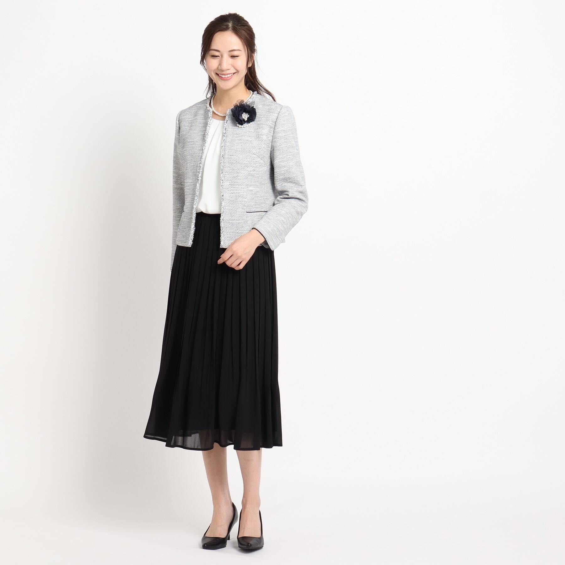 Dessin「【セレモニー/入卒】ツィード クルーネック ジャケット＜S～L＞」|ノーカラージャケット|