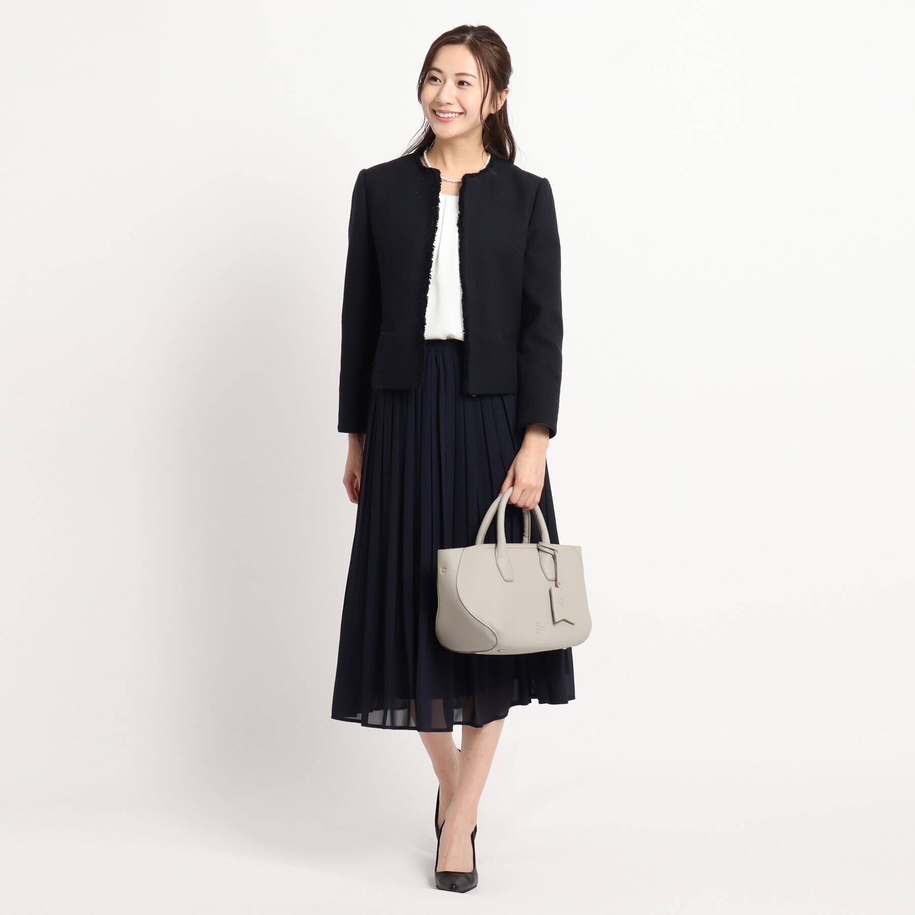 Dessin「【セレモニー/入卒】ツィード クルーネック ジャケット＜S～L＞」|ノーカラージャケット|