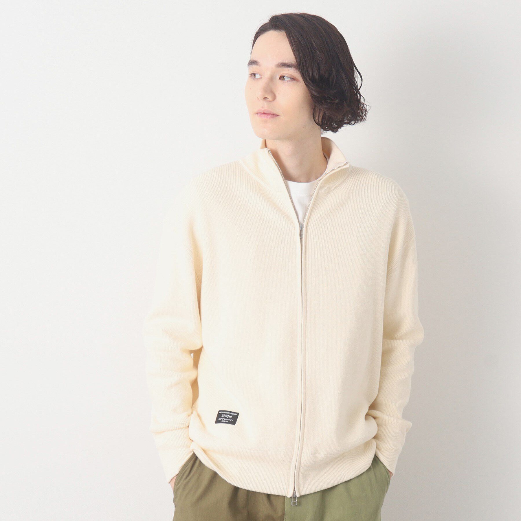 Dessin「スタンドジップカーディガン」|カーディガン|ﾎﾜｲﾄ(002)