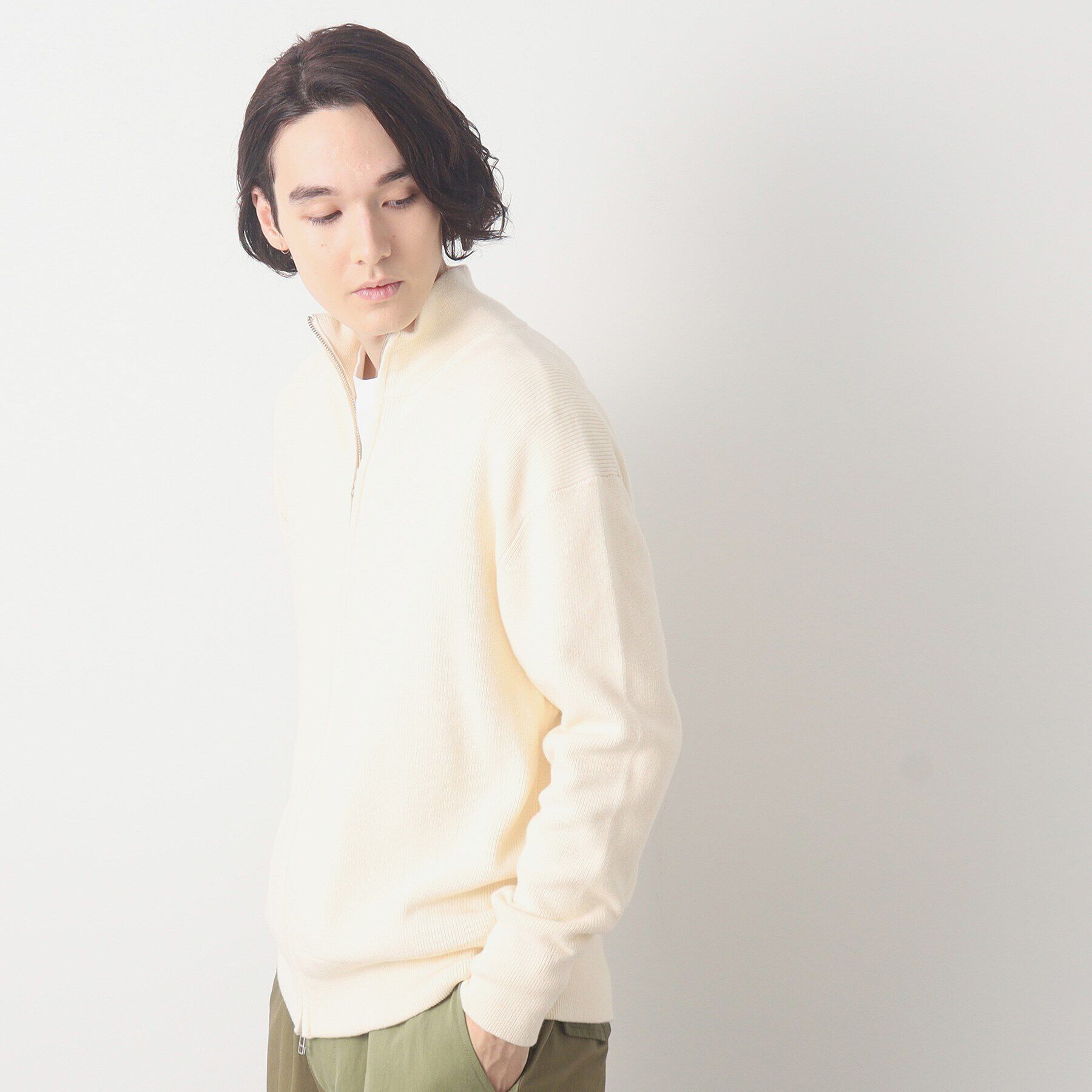 Dessin「スタンドジップカーディガン」|カーディガン|