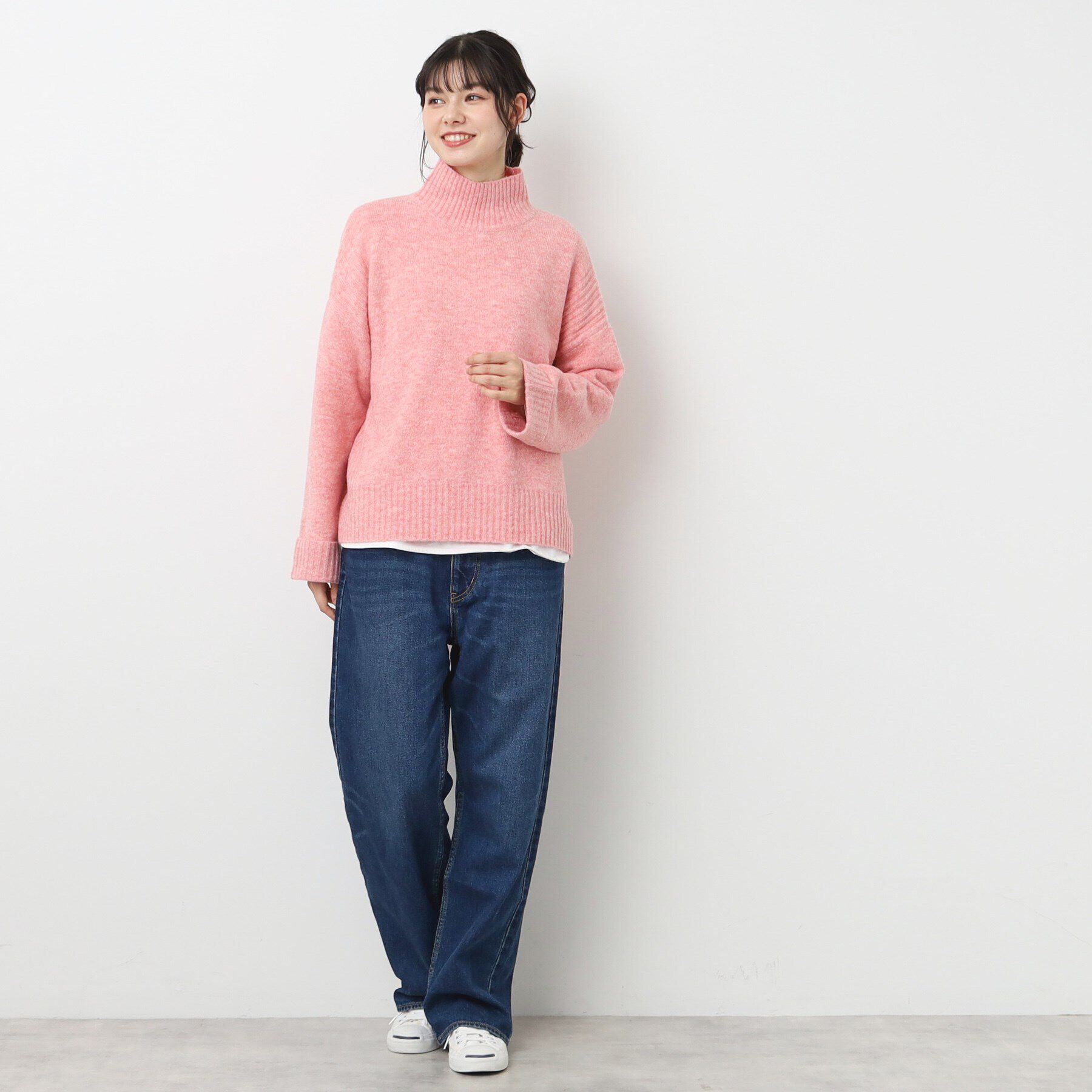 Dessin「【洗える】フェアリーハイネックニット（XS～L）」|ニット・セーター|