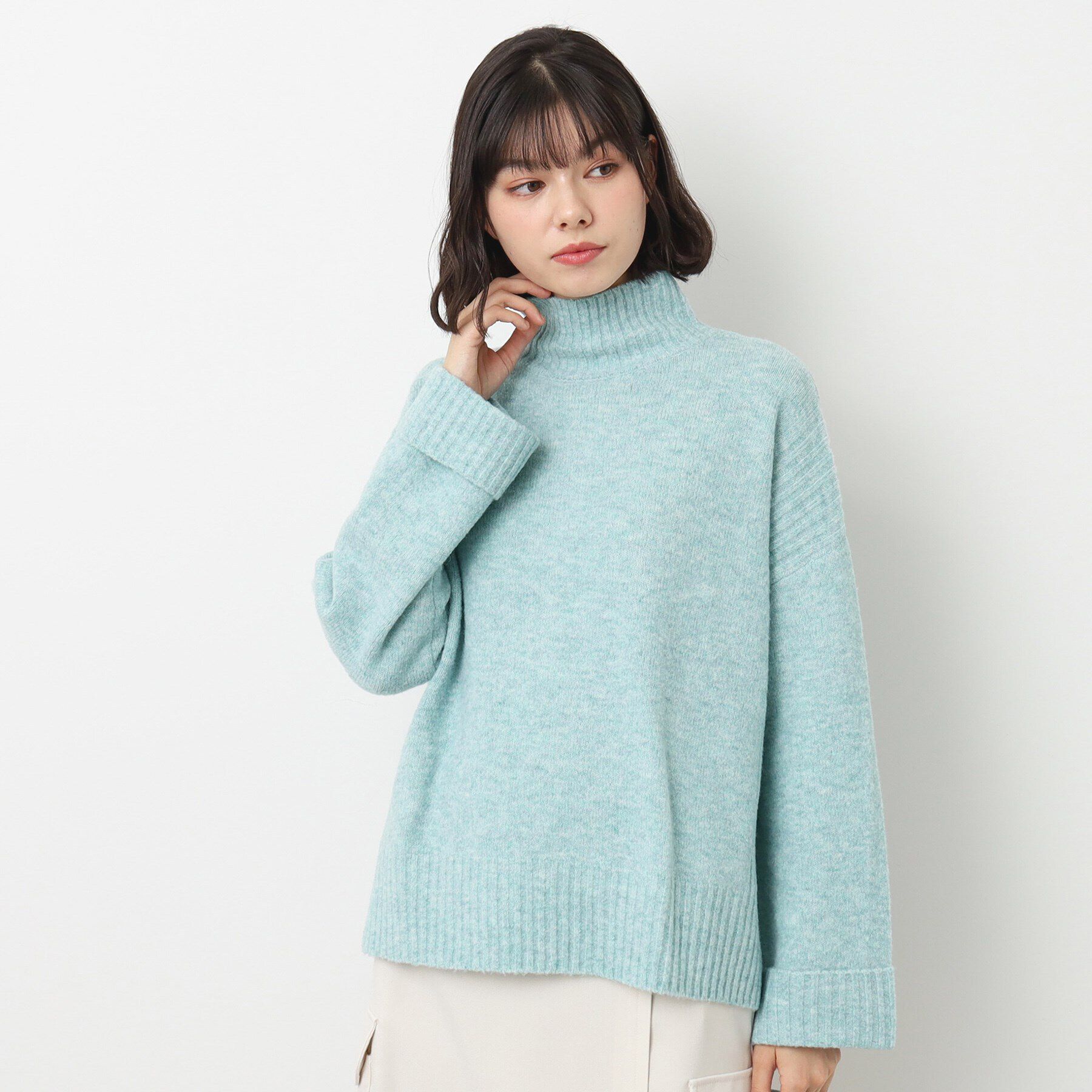 Dessin「【洗える】フェアリーハイネックニット（XS～L）」|ニット・セーター|