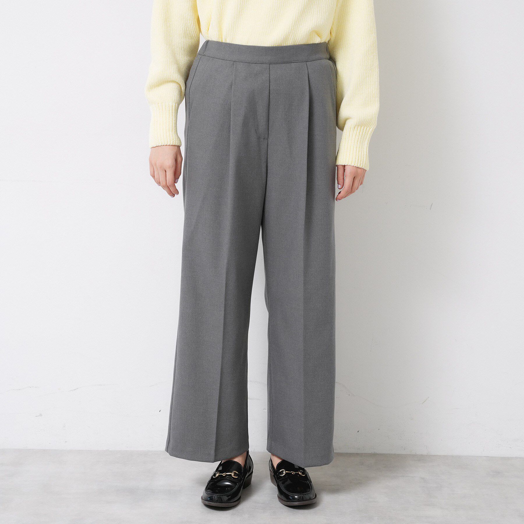 Dessin「【洗える】裏起毛セミワイドツイルパンツ」|その他|