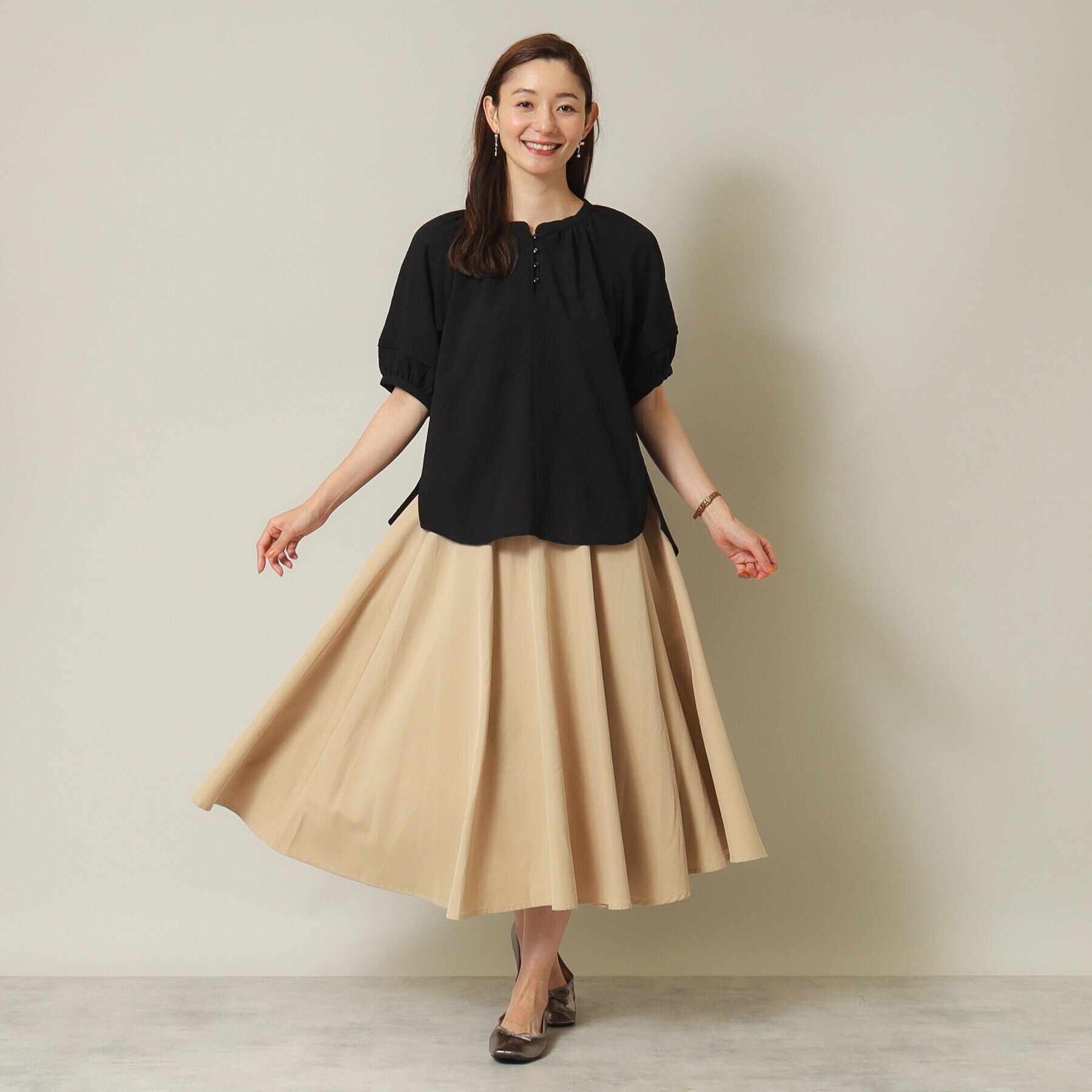 ITS&rsquo;DEMO「【肌触りさらり／手洗い可】ドビーブラウス」|シャツ・ブラウス|