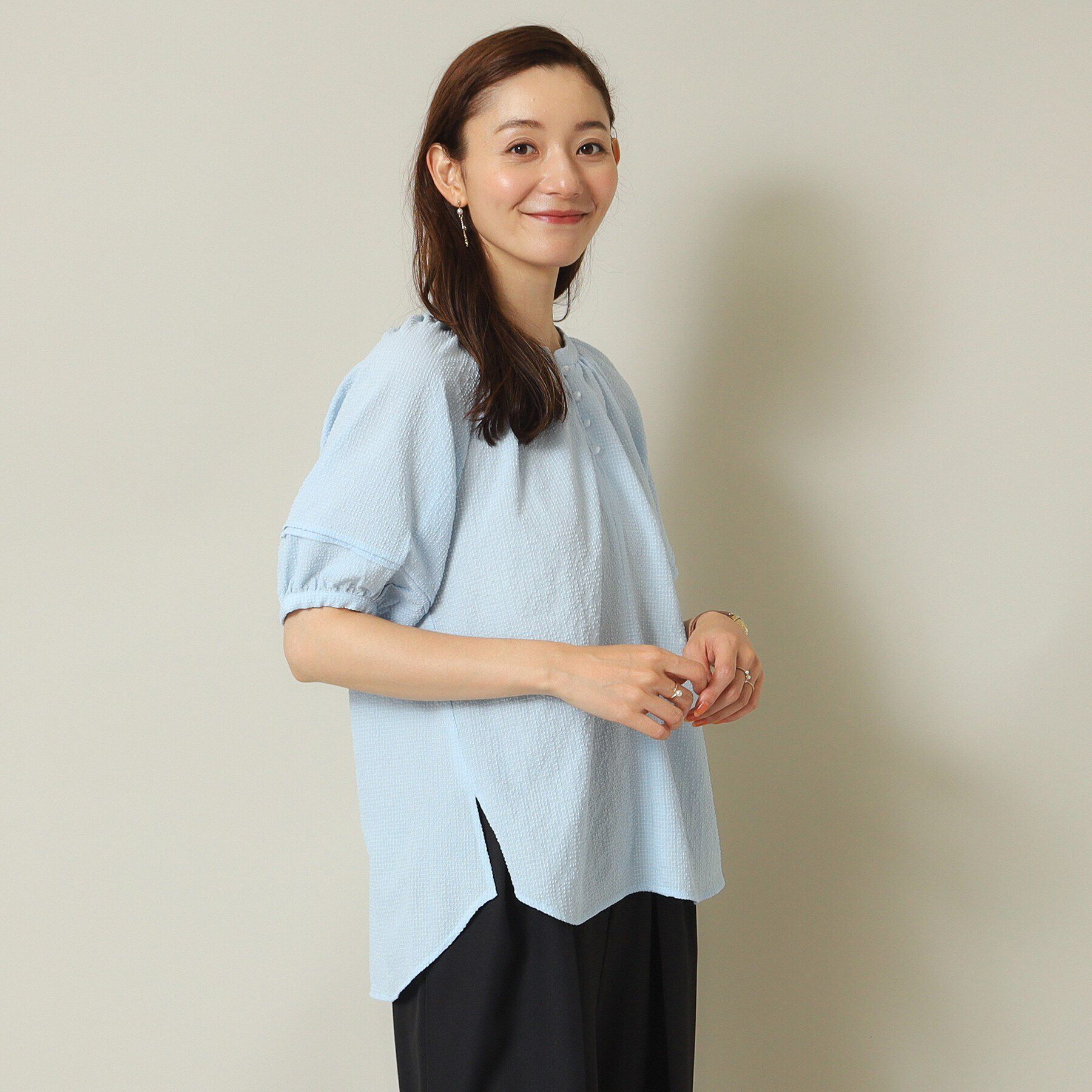 ITS&rsquo;DEMO「【肌触りさらり／手洗い可】ドビーブラウス」|シャツ・ブラウス|