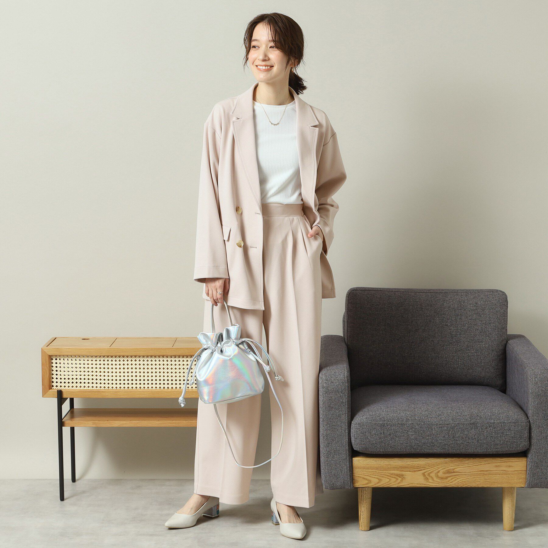 ITS&rsquo;DEMO「【洗濯機OK／吸水速乾／UVカット】カットジョーゼットジャケット」|テーラードジャケット|