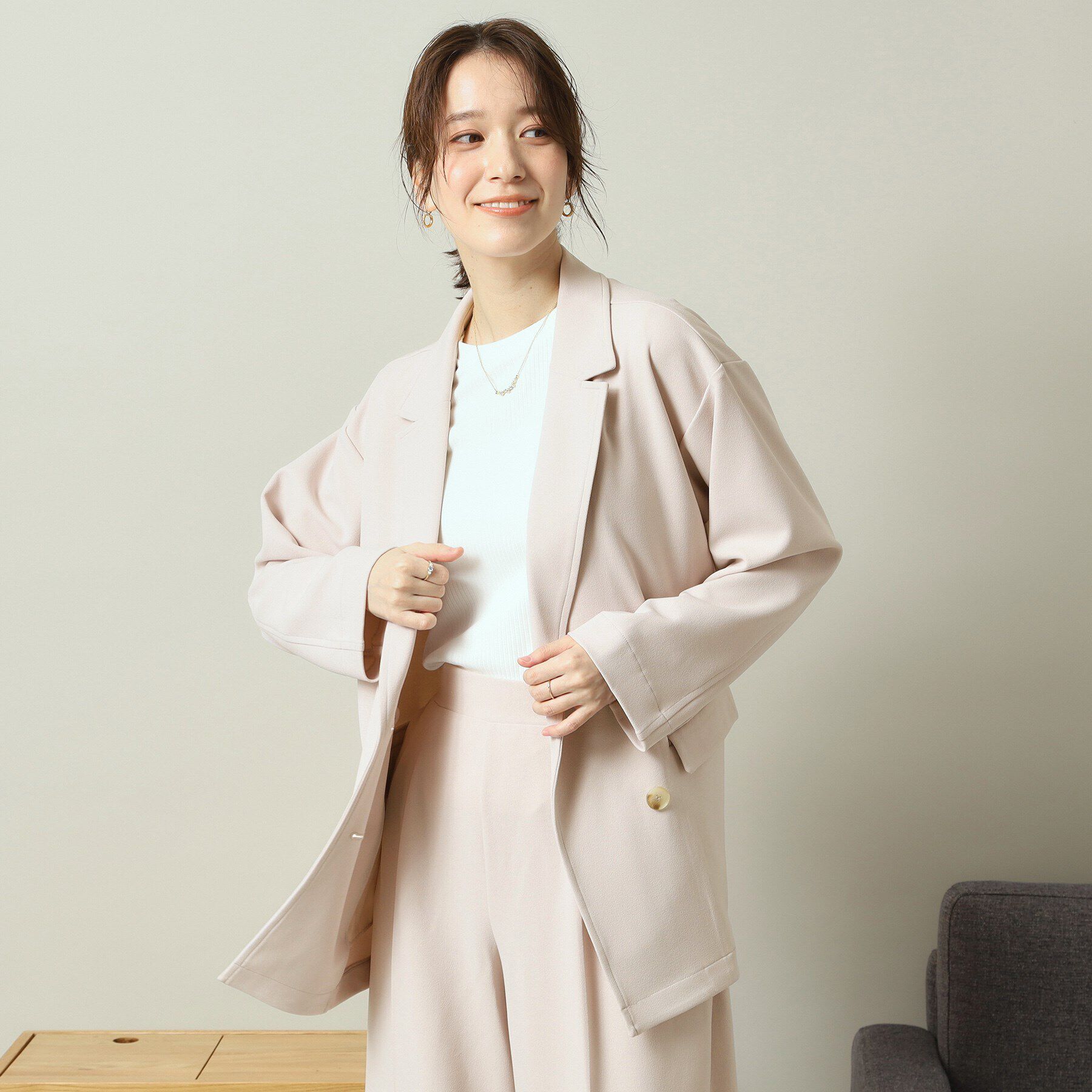 ITS&rsquo;DEMO「【洗濯機OK／吸水速乾／UVカット】カットジョーゼットジャケット」|テーラードジャケット|