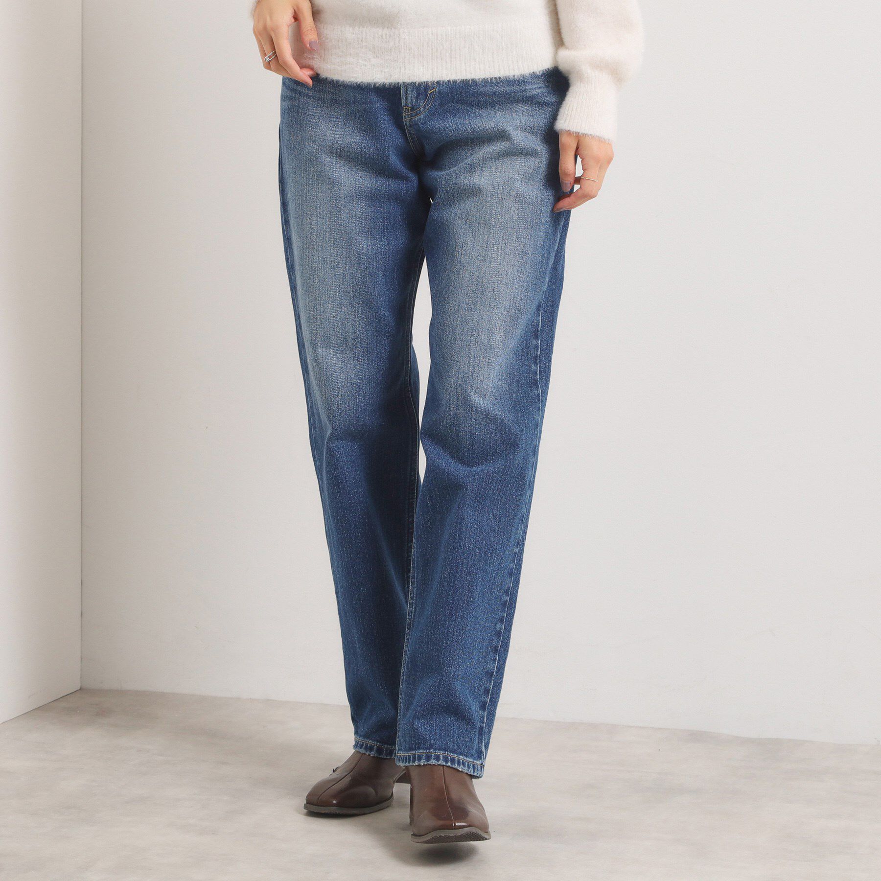 ITS&rsquo;DEMO「Lee Babe ストレートジーンズ」|デニム|ブルー(092)