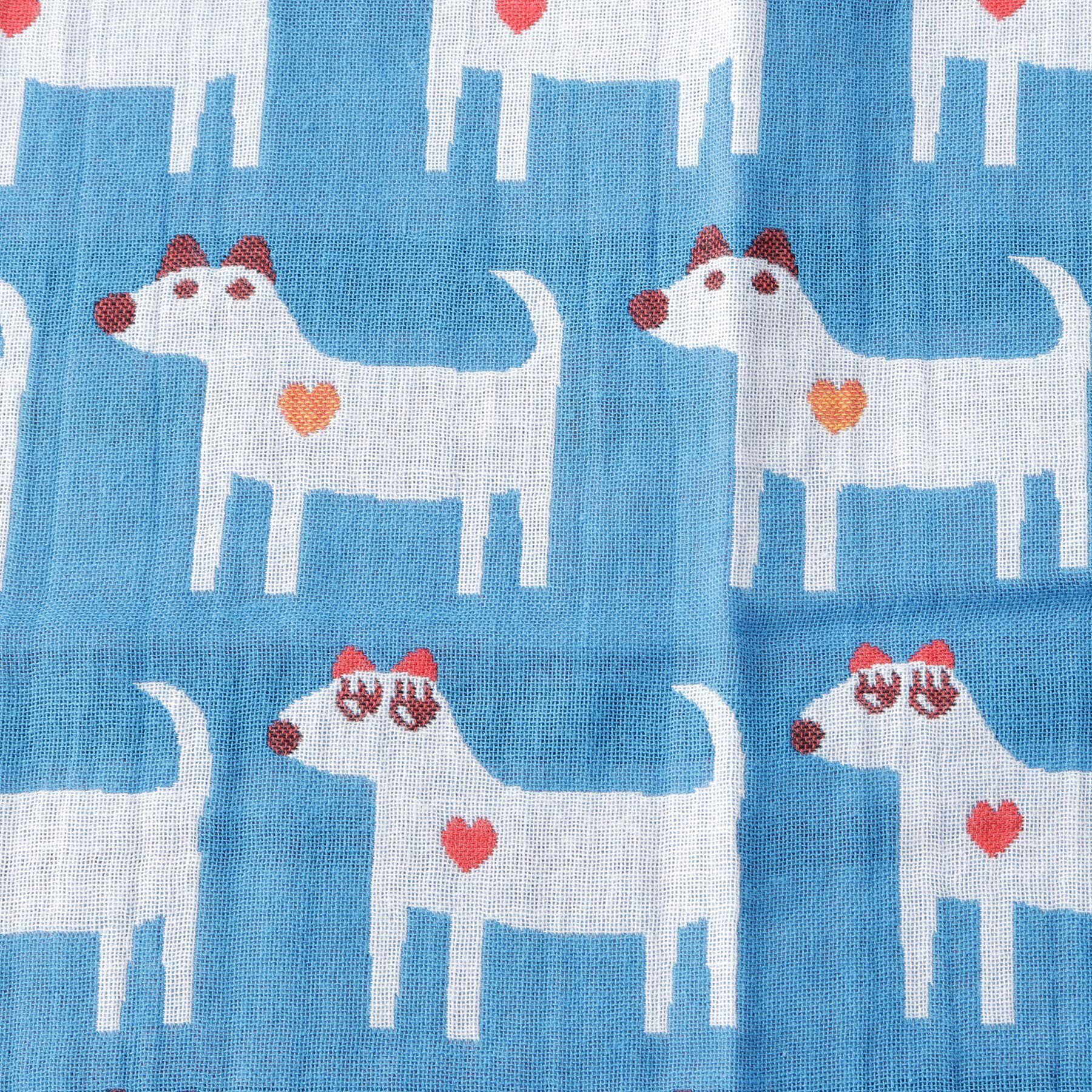 212 KITCHEN STORE「3重ガーゼハンカチ カップルドッグ」|ハンカチ|